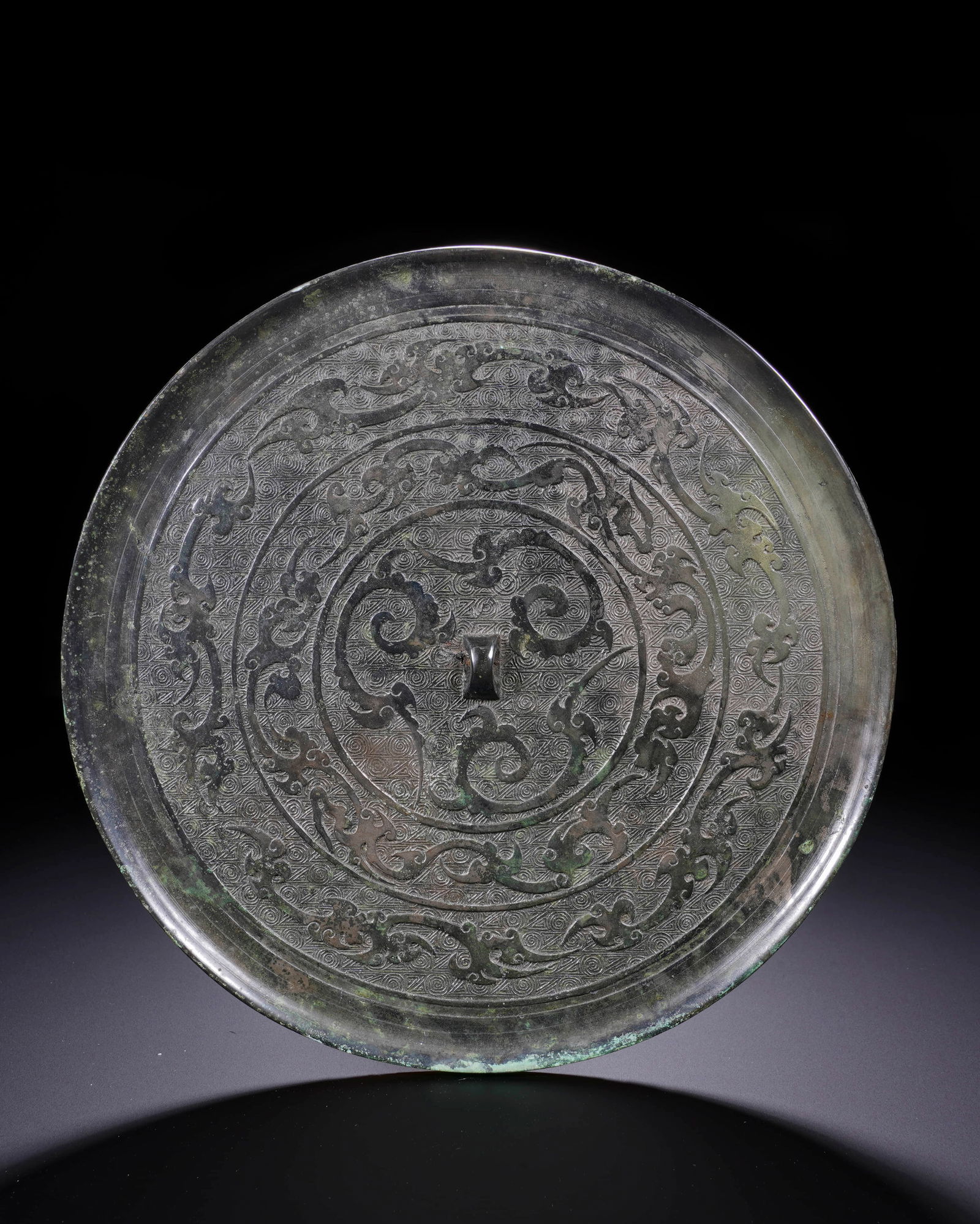 Han copper flat mirror: D:16.5cm