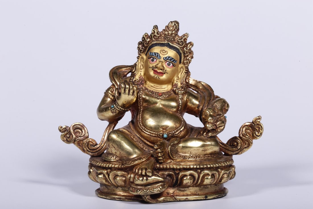 Qing Dynasty Gilt Bronze Deity Statue (1 of 1)