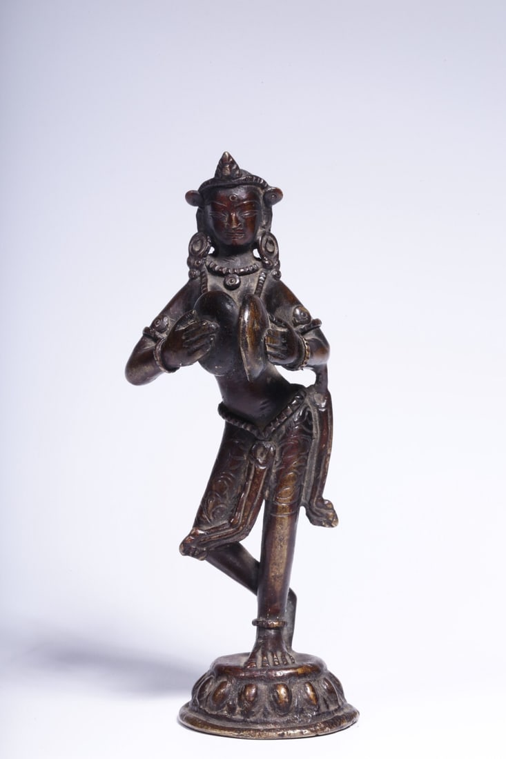 Qing Dynasty Bronze Deity Statue (1 of 1)