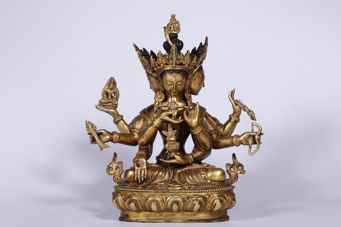 Copper gilded Buddha statue Qing Dynasty (1 of 1)