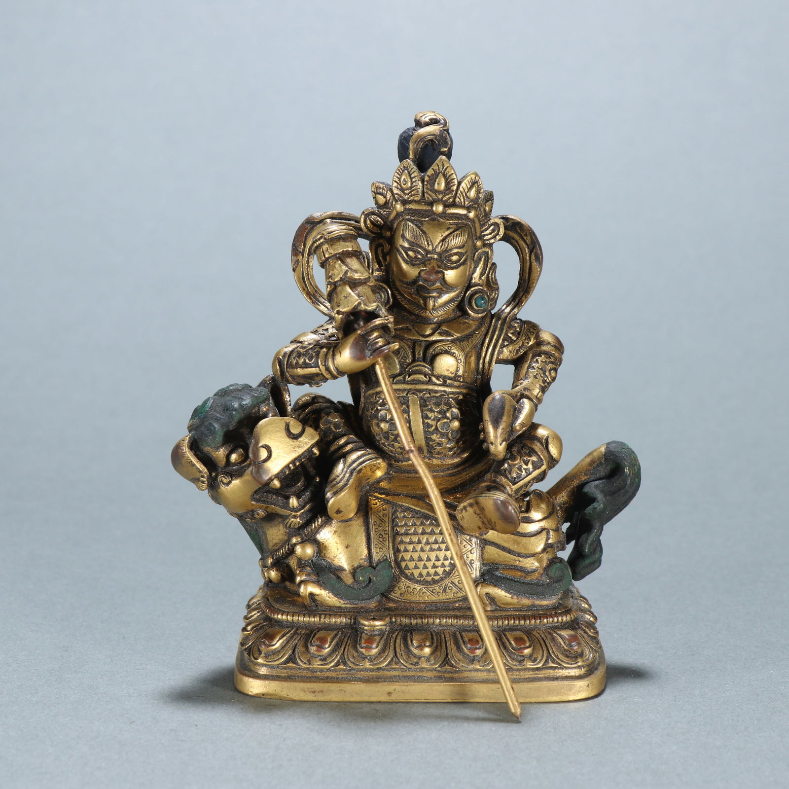 Qing Dynasty Gilt Bronze Deity Statue (1 of 1)