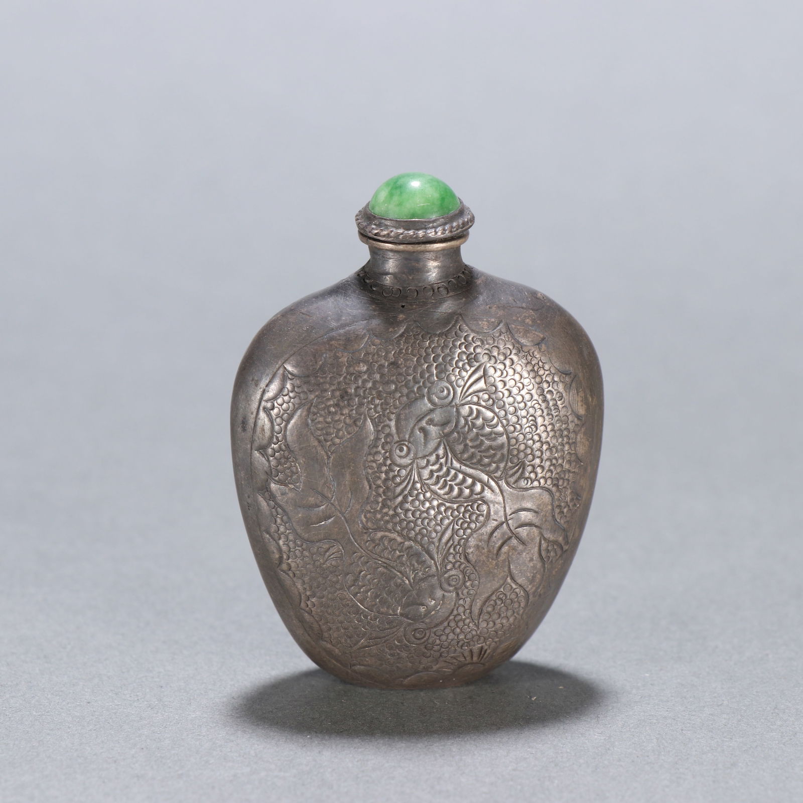 Qing Dynasty Pure Silver Snuff Bottle (1 of 1)