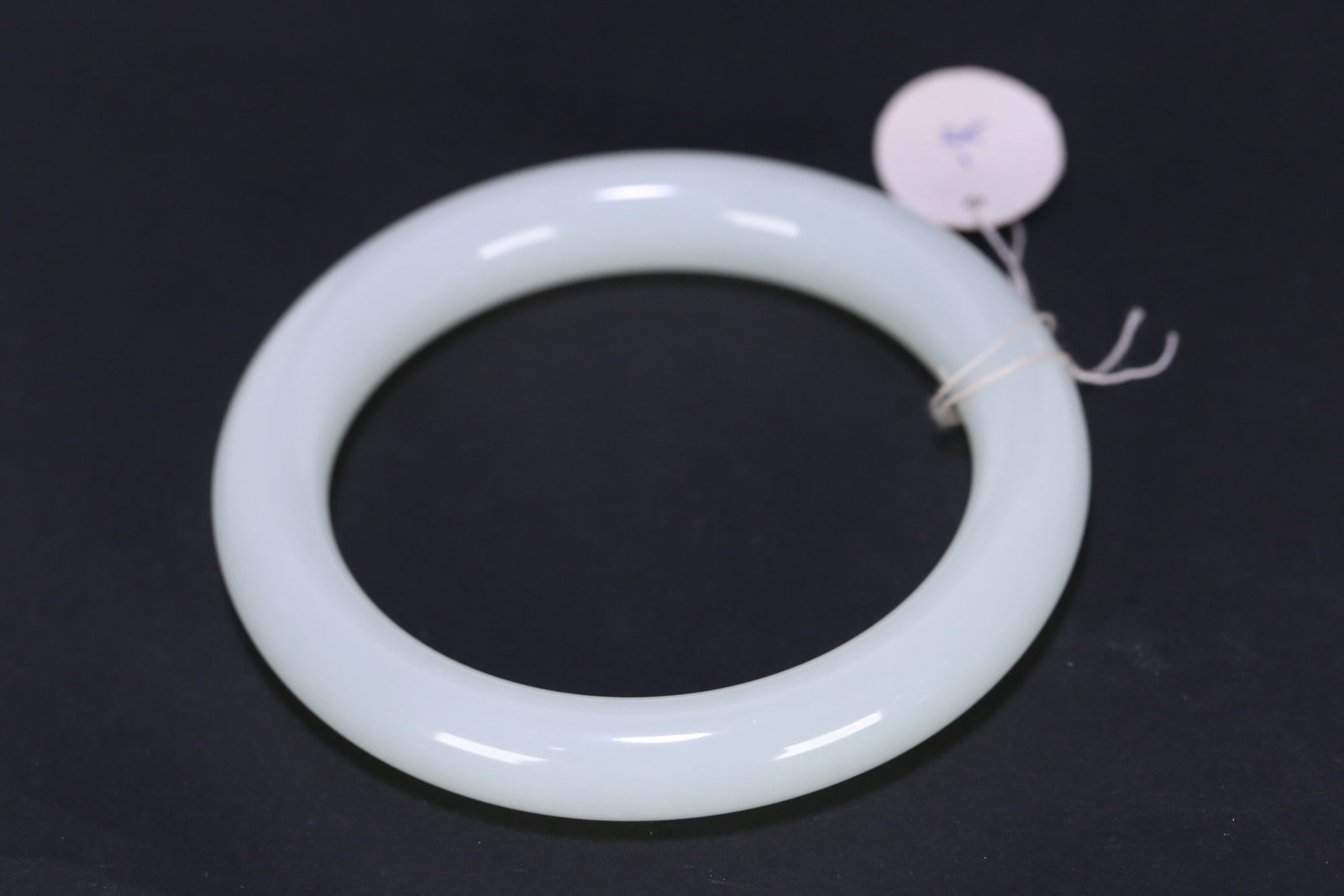 Qing Dynasty Hetian White Jade Round Bracelet (1 of 1)
