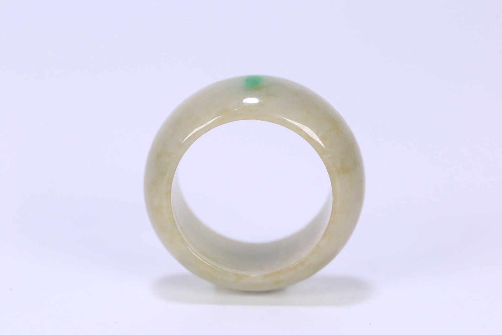 Qing Dynasty Jadeite Ring: 2*1.3/9.8g