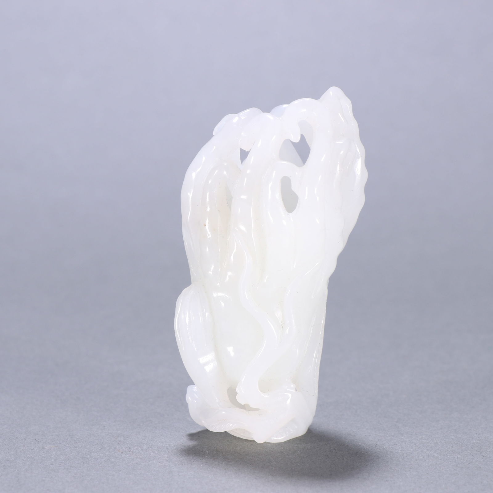 Qing Dynasty Hetian Jade Carving: 7.4*3.7/79.1g