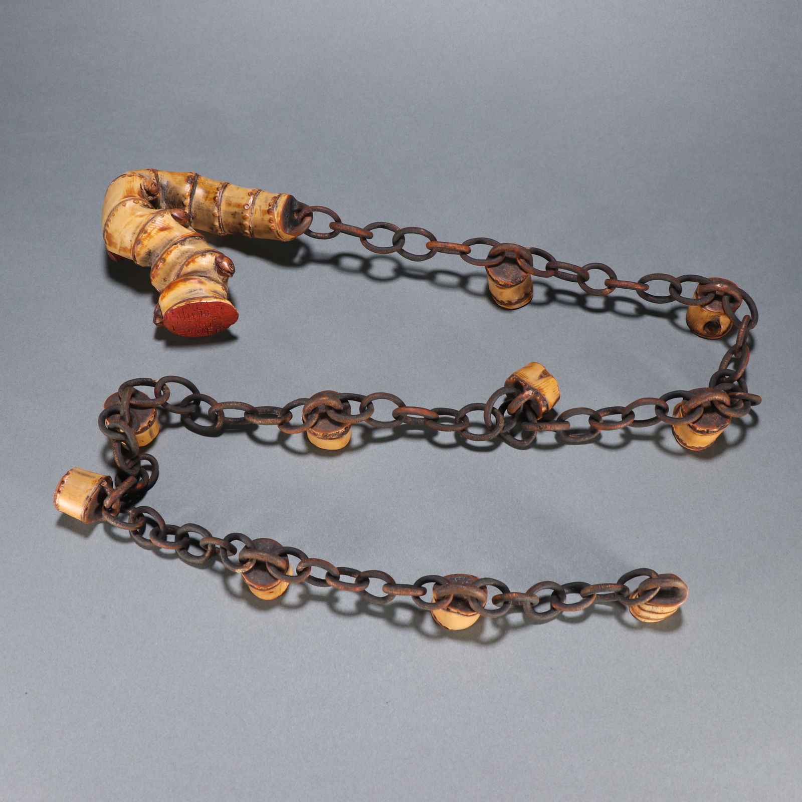 Qing Dynasty Huanghuali Wood Inlaid with Treasures Pendant (1 of 3)