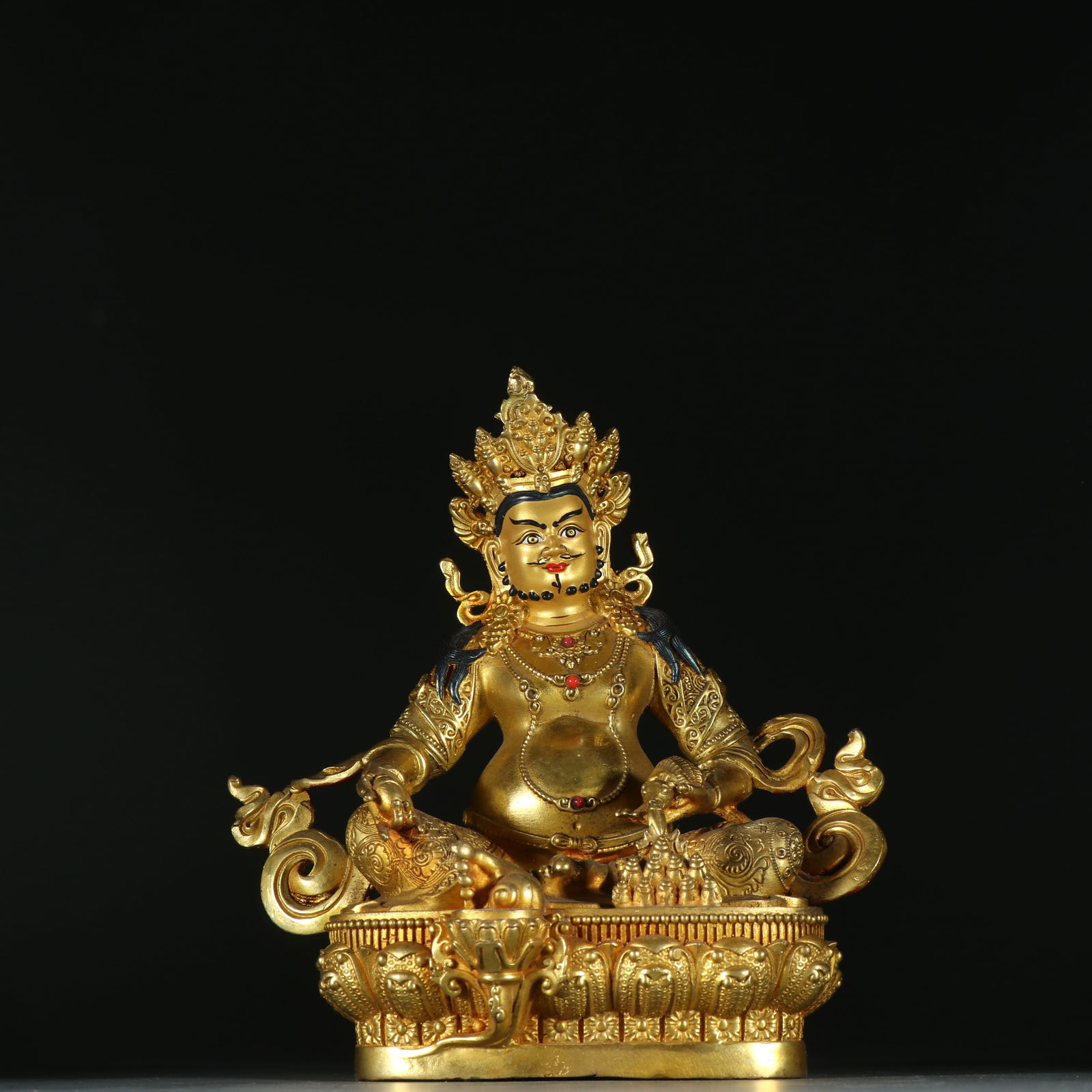 Qianlong mark Gilt Bronze Cloisonné Ruyi Scepter: 21*18.6/1.27kg