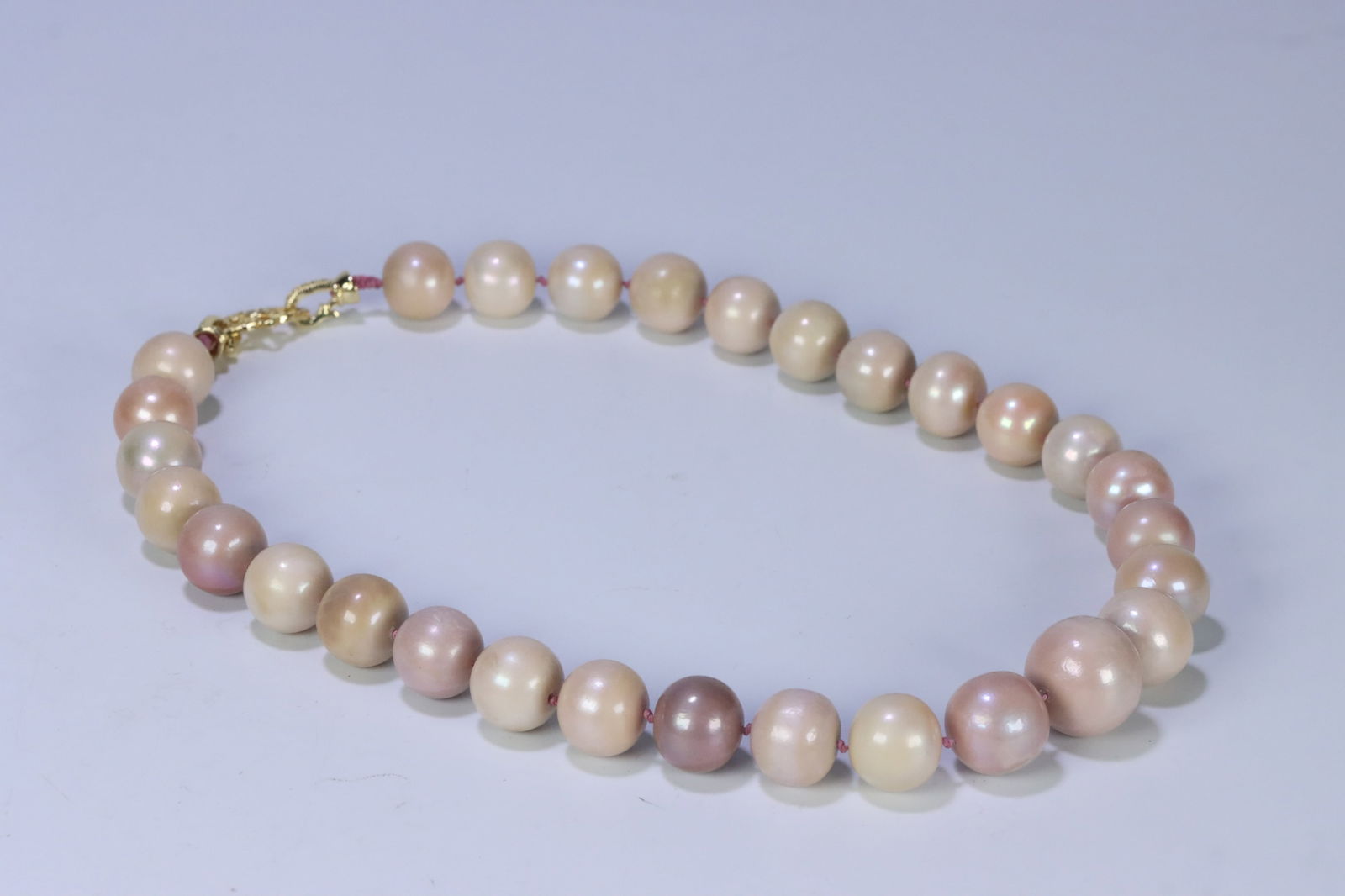 Qing Dynasty Multicolored Tourmaline Necklace: 1.4*1.9/138g