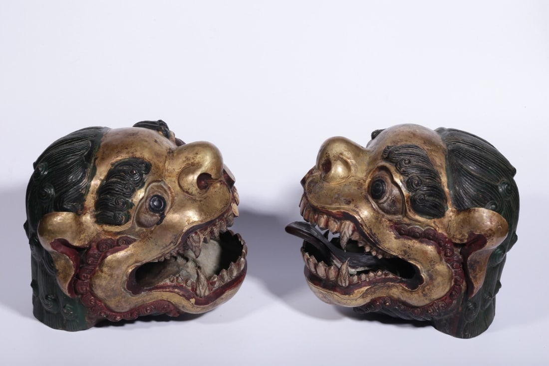 A Pair of Qing Dynasty Gilded Bronze Ornaments (1 of 3)