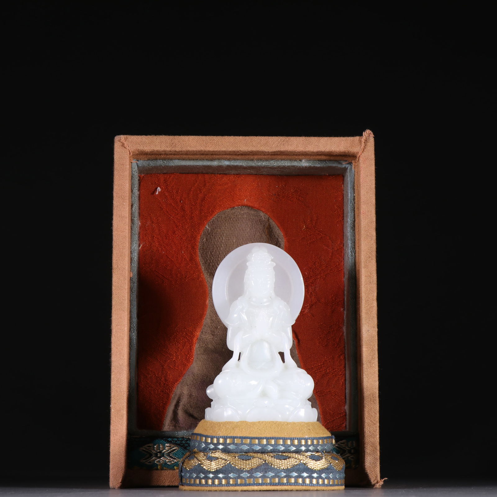 Qing Dynasty Hetian Jade Buddha Statue: 8.1*4.6/104.2g