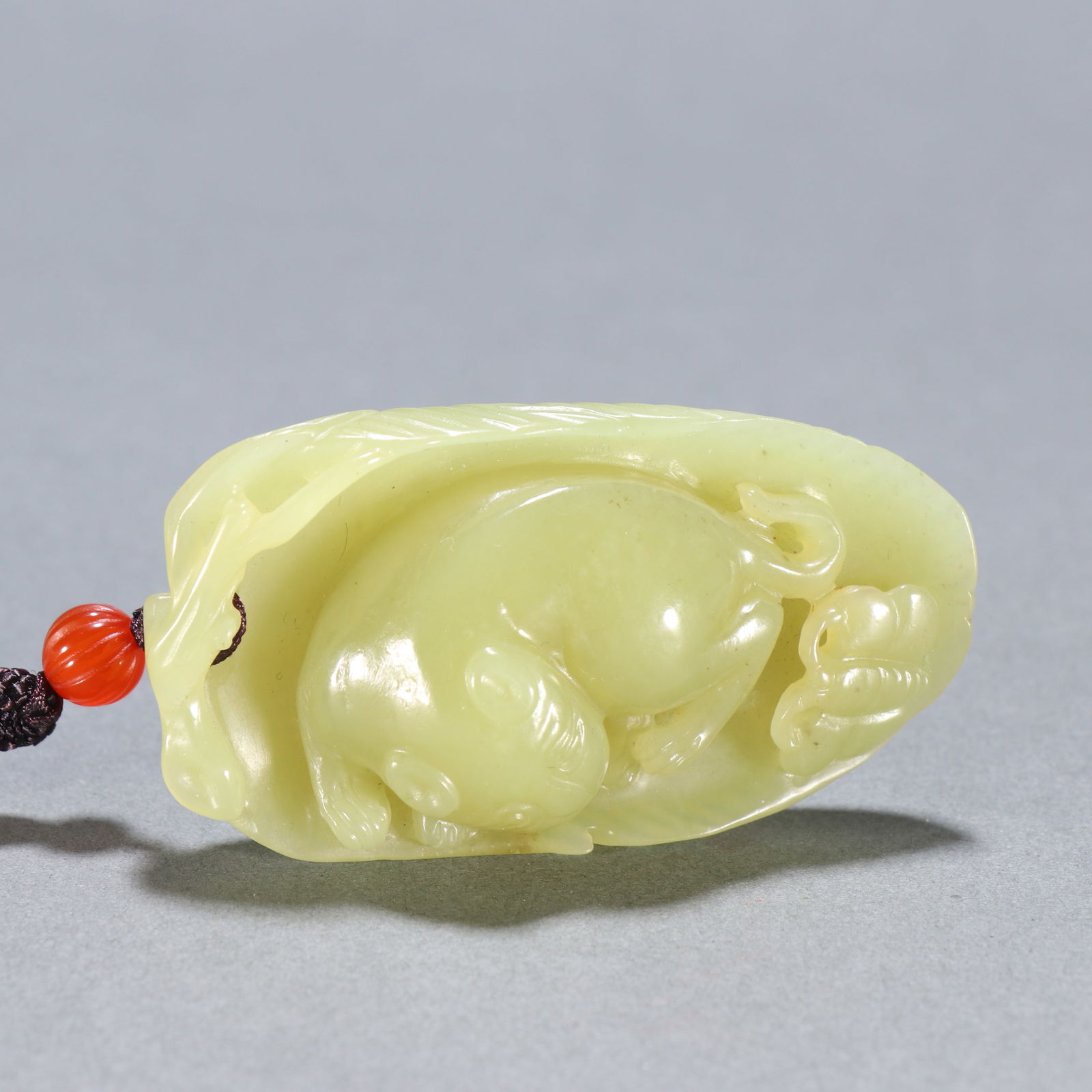 Hetian yellow jade pendant (1 of 2)