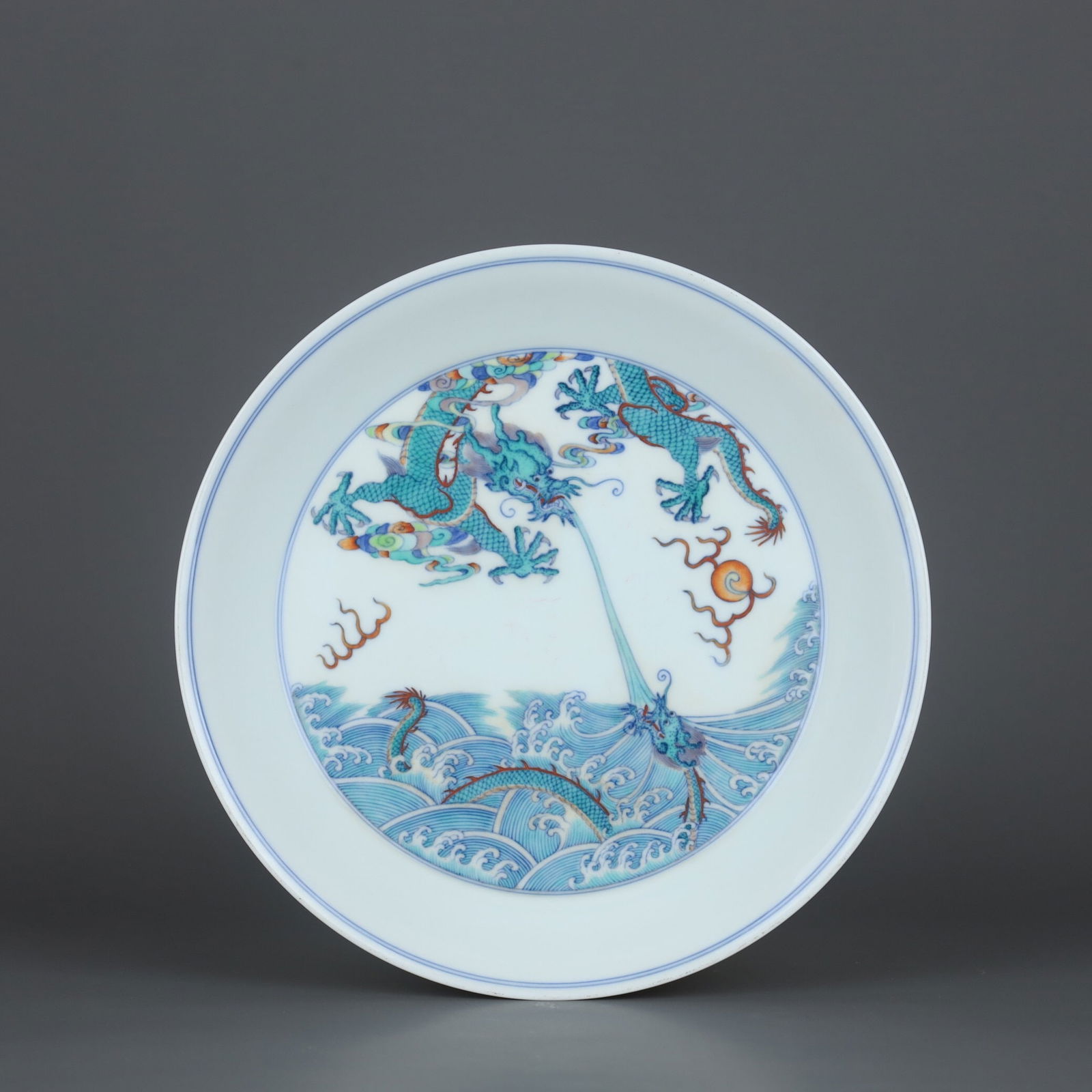 A doucai plate with Yongzheng mark (1 of 2)