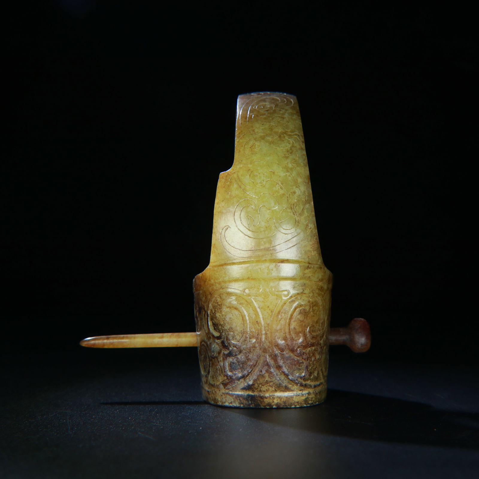 Hotan Jade Hat Crown: 10*6*4.5/142g