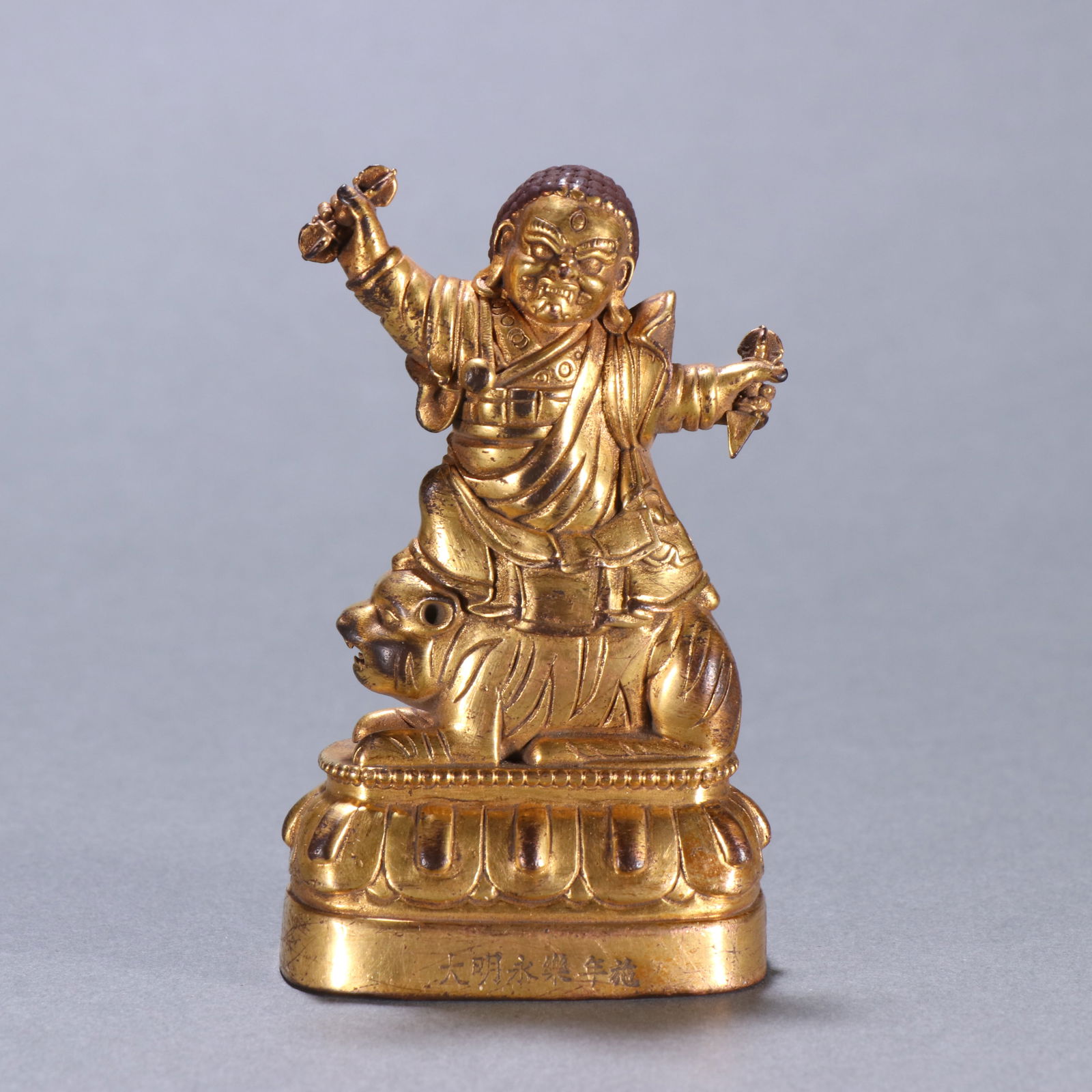 Yongle mark Gilt Bronze Buddha Statue: 9*4.8/113g