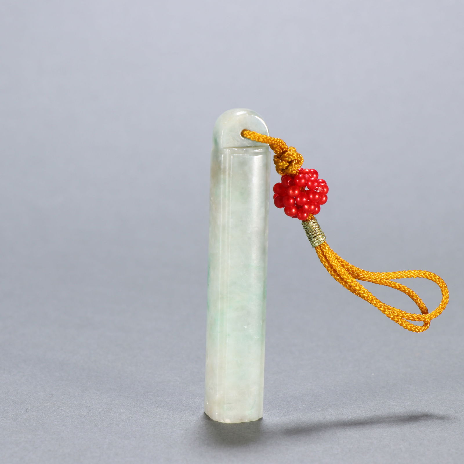 Qing Dynasty jadeite feather tube (1 of 1)