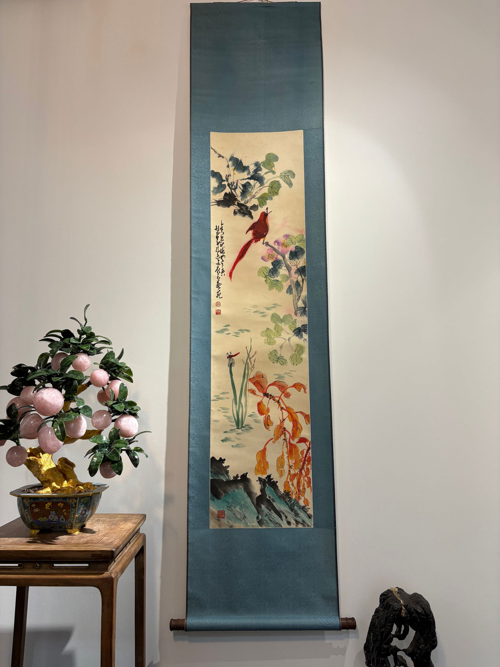 Zhao Shaoang-era Paper Hanging Scroll: 218*49/138*33.5