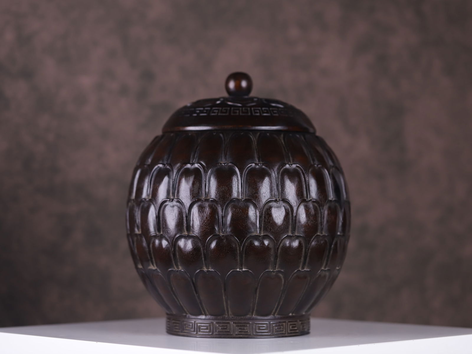 Qing Dynasty Rosewood Covered Jar (1 of 4)