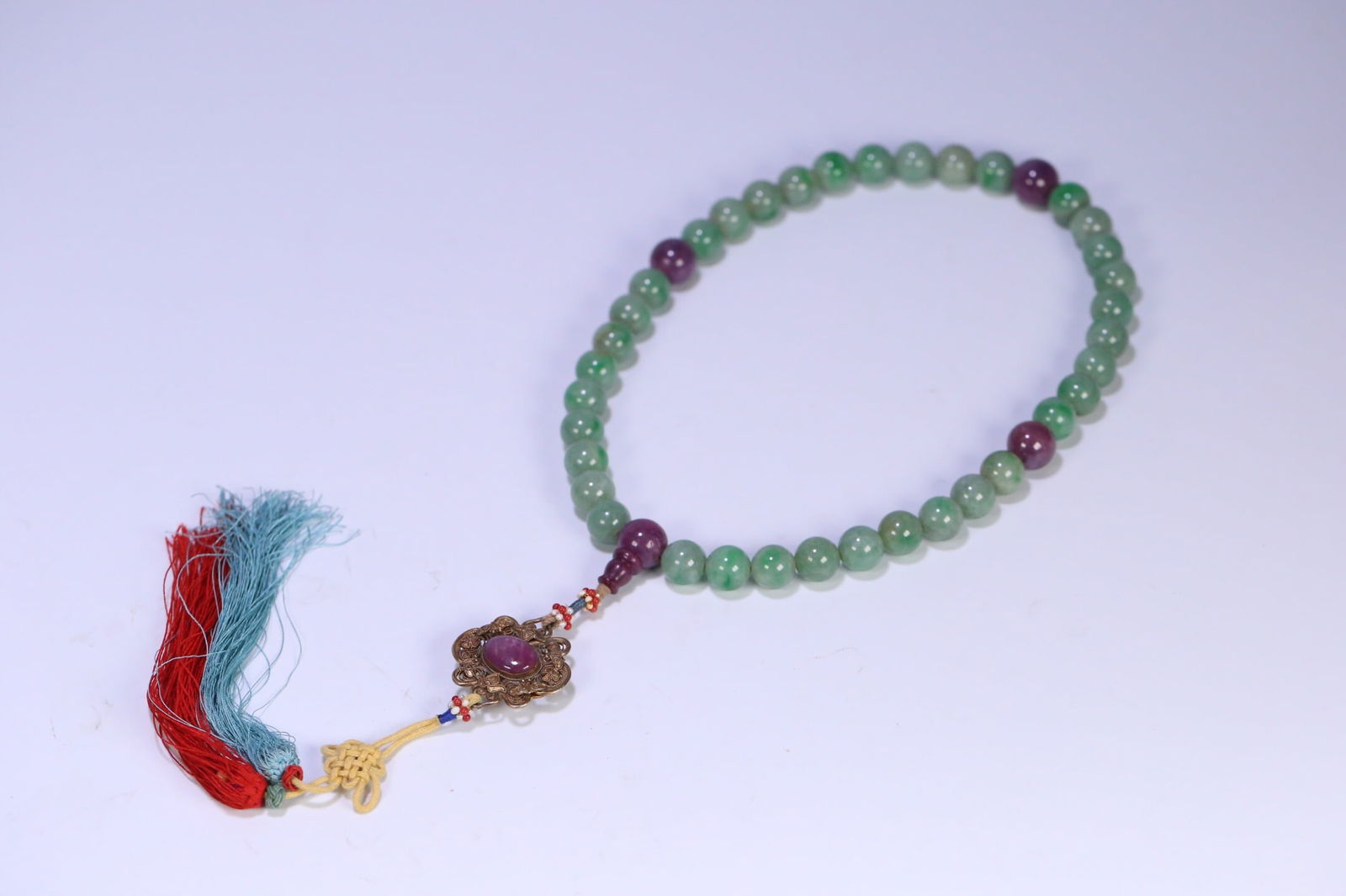 Qing Dynasty Yellow Crystal 108-Bead Buddhist Prayer Beads (1 of 1)