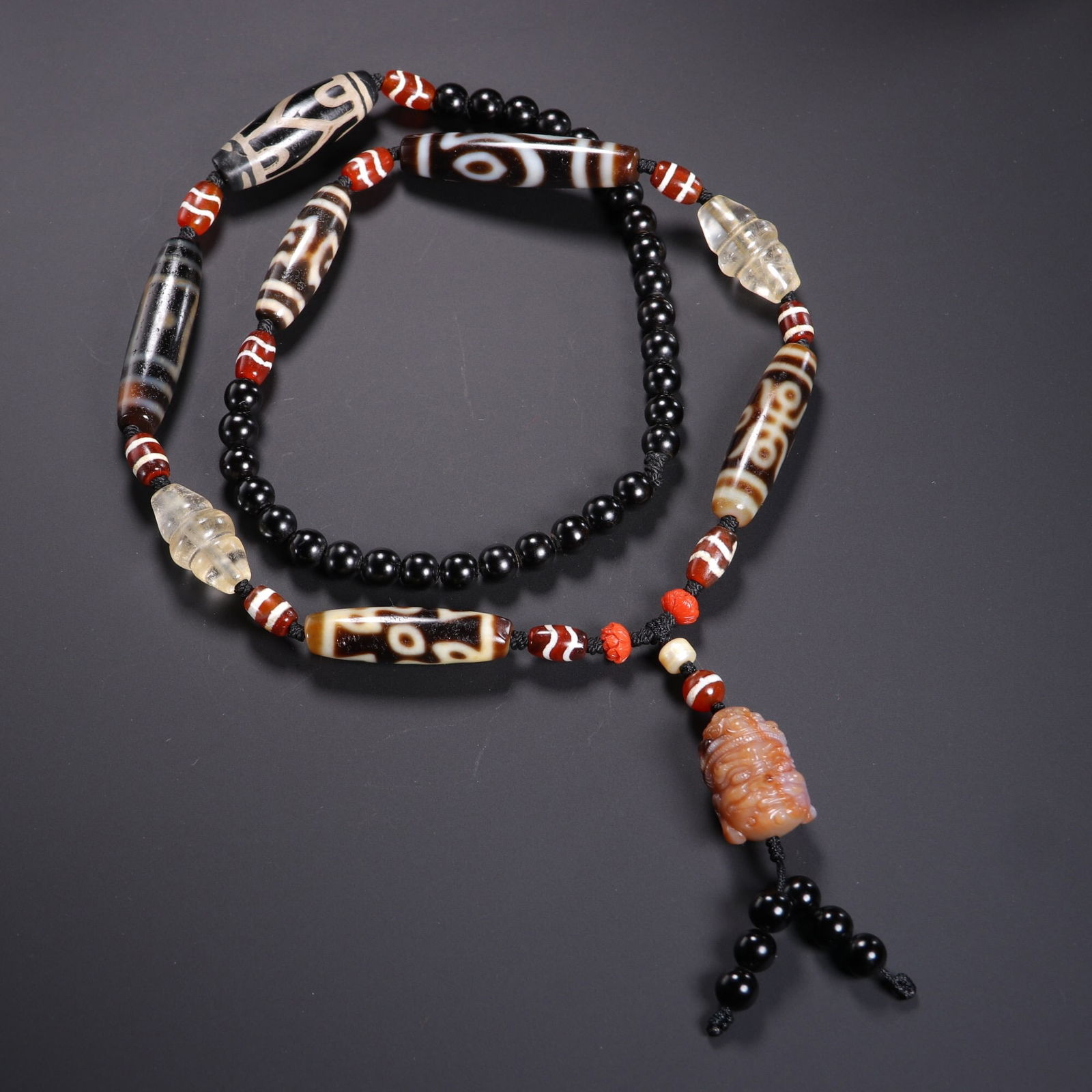 Tibetan Agate Multi Treasure Tianzhu Necklace (1 of 1)