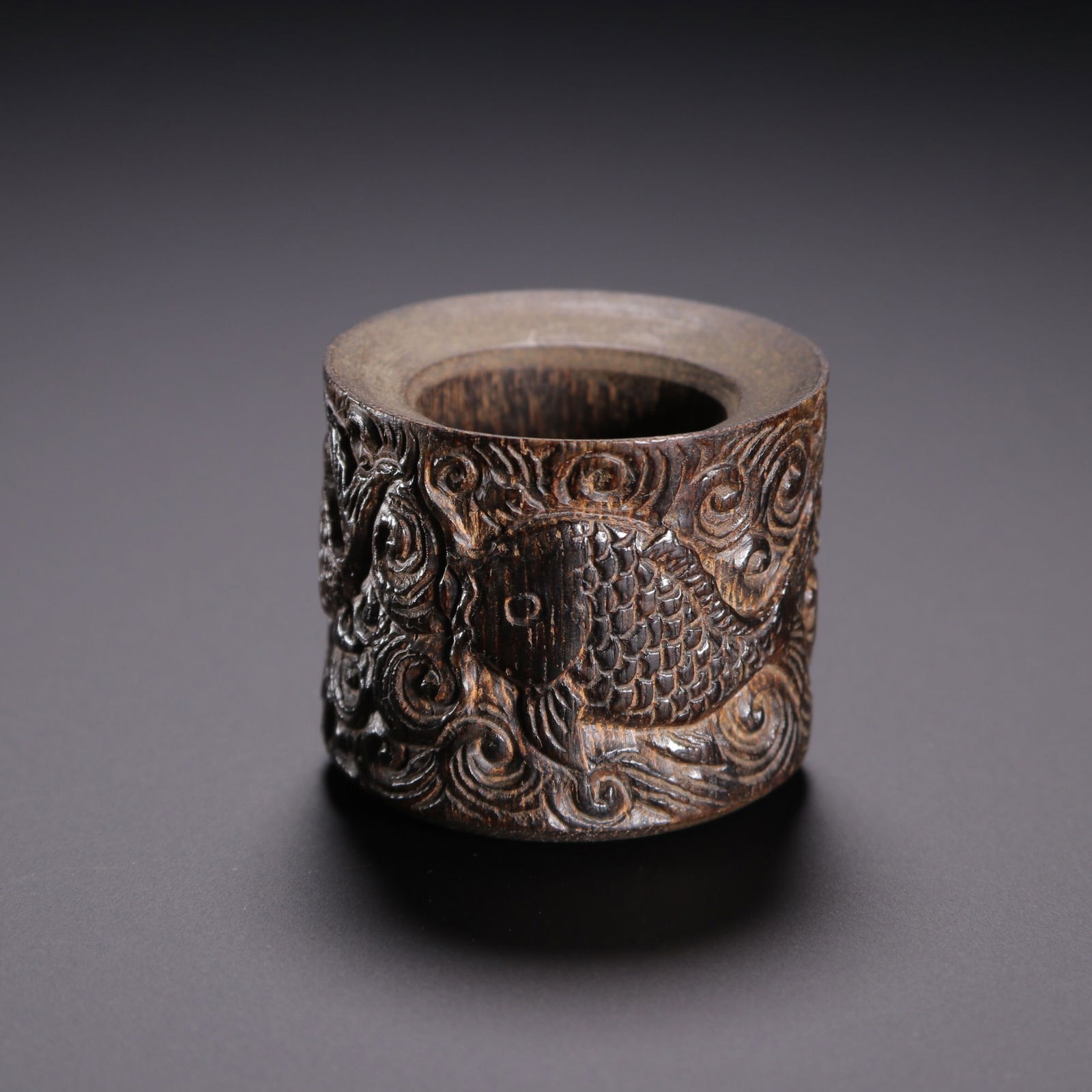 Qing Dynasty agarwood wrench finger (1 of 1)