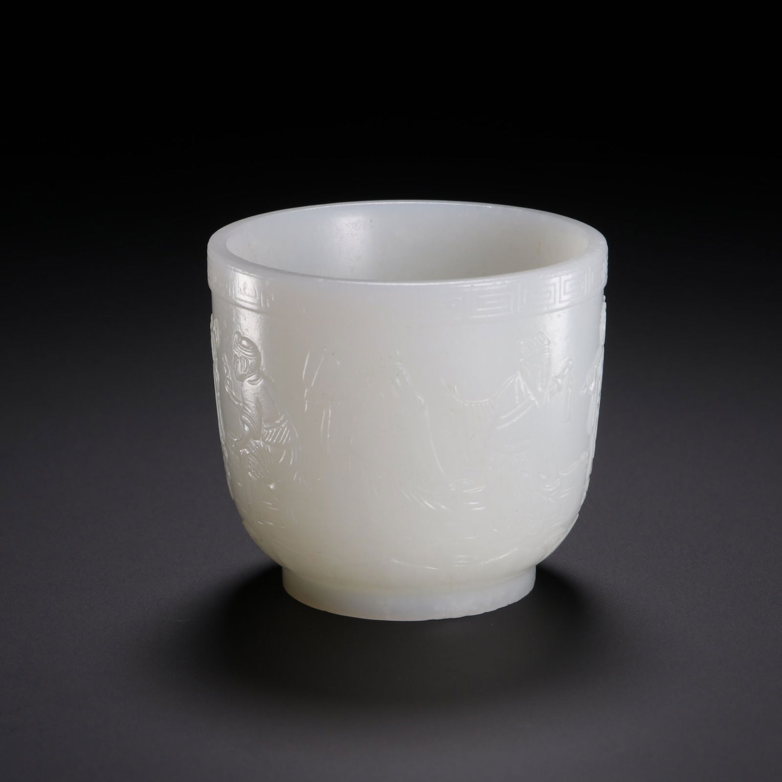 Qing Dynasty Hetian Jade Cup: 5.2*5.8/131.5g