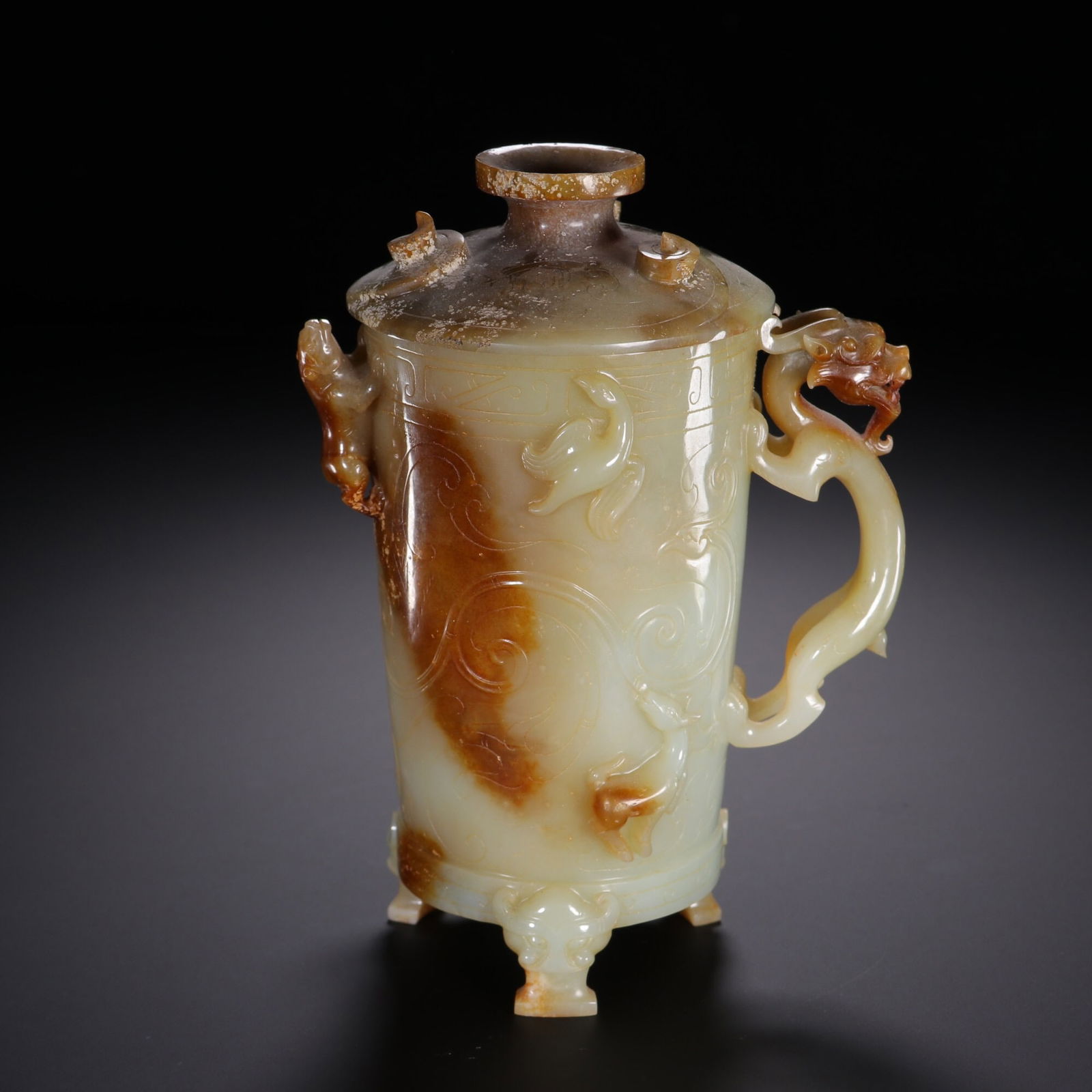 Han Dynasty Jade Cup: 15.5*12/550g