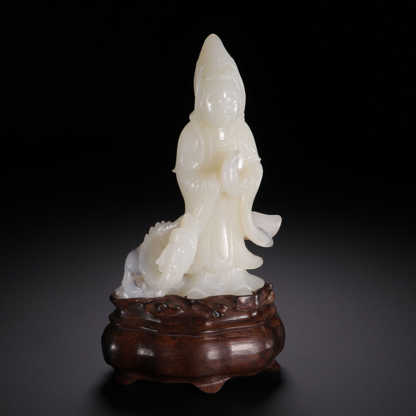 Qing Dynasty Hetian Jade Buddha Statue: 10.2*7.3/156.3g