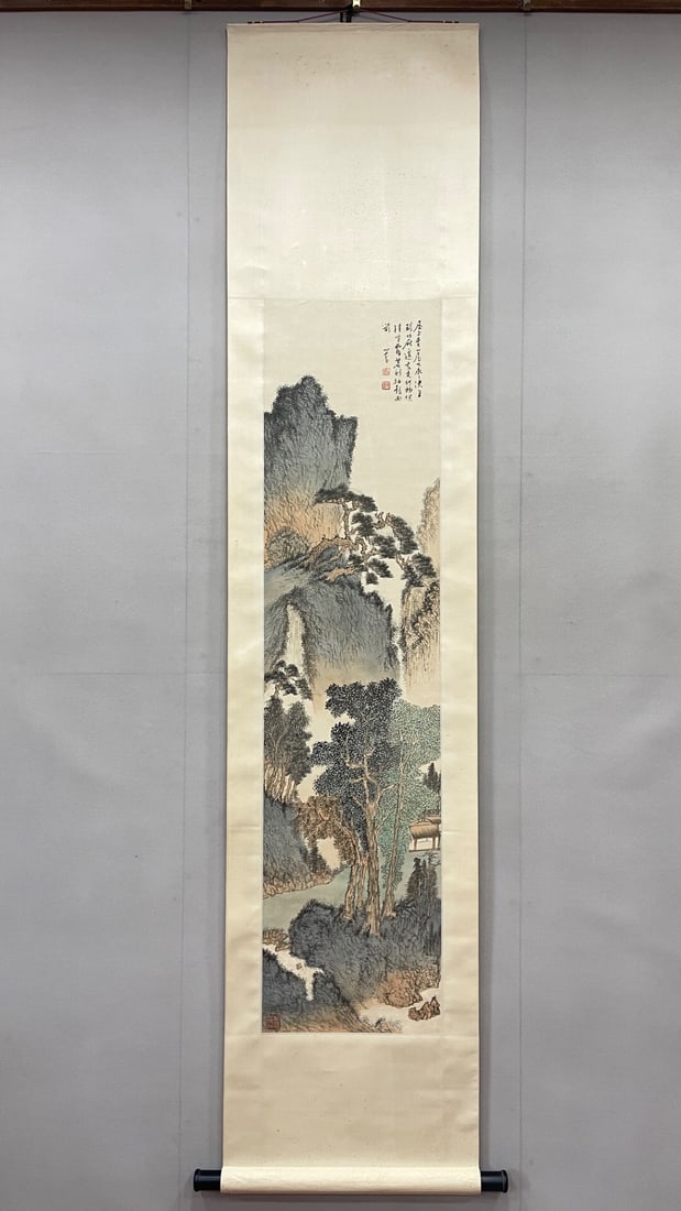 Pu Ru mark Ink on Paper (Hanging Scroll): 130*32