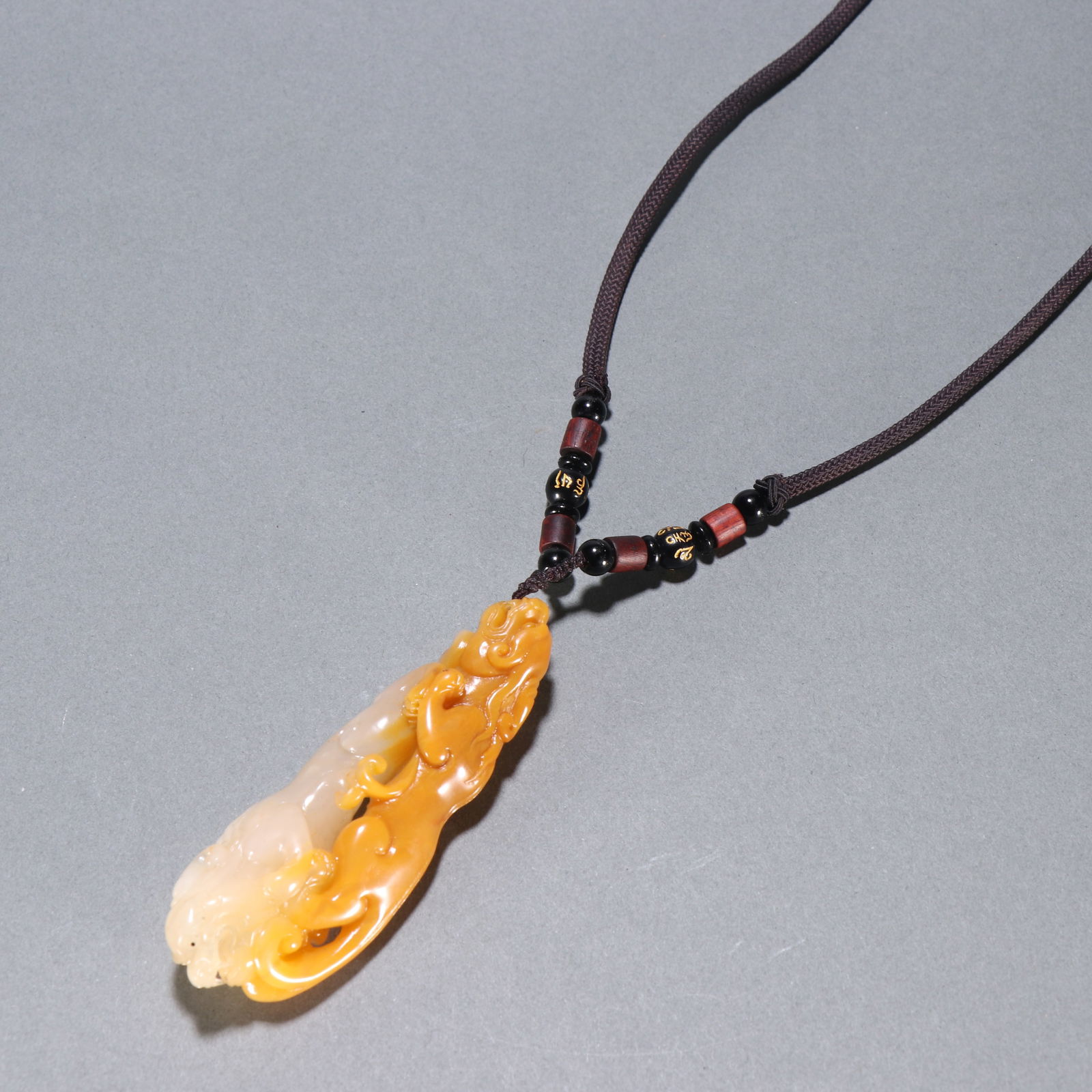 Qing Dynasty Tianhuang Stone Pendant: 8.5*3/52.9g