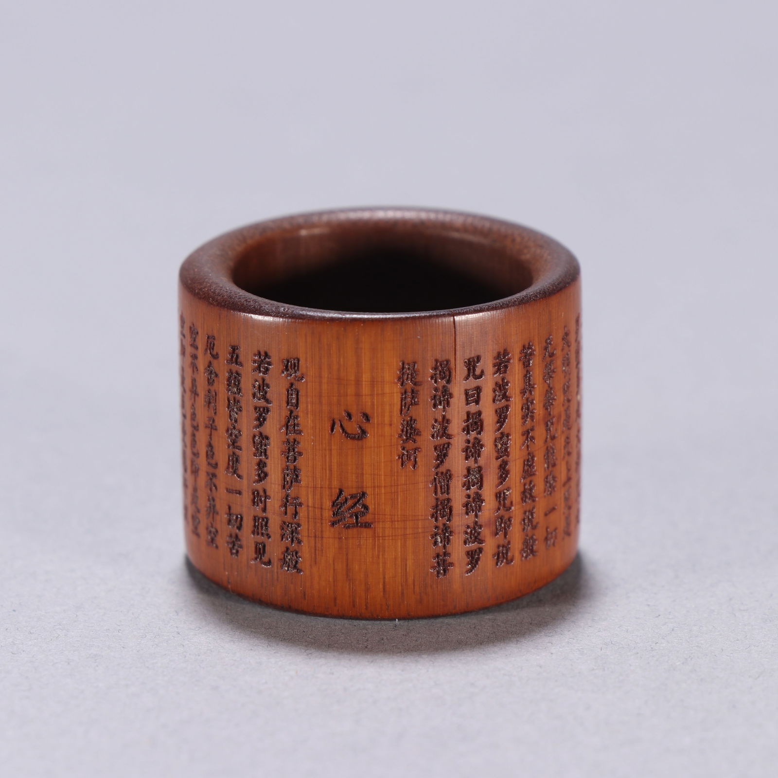 Bamboo Carved Thumb Ring (1 of 2)