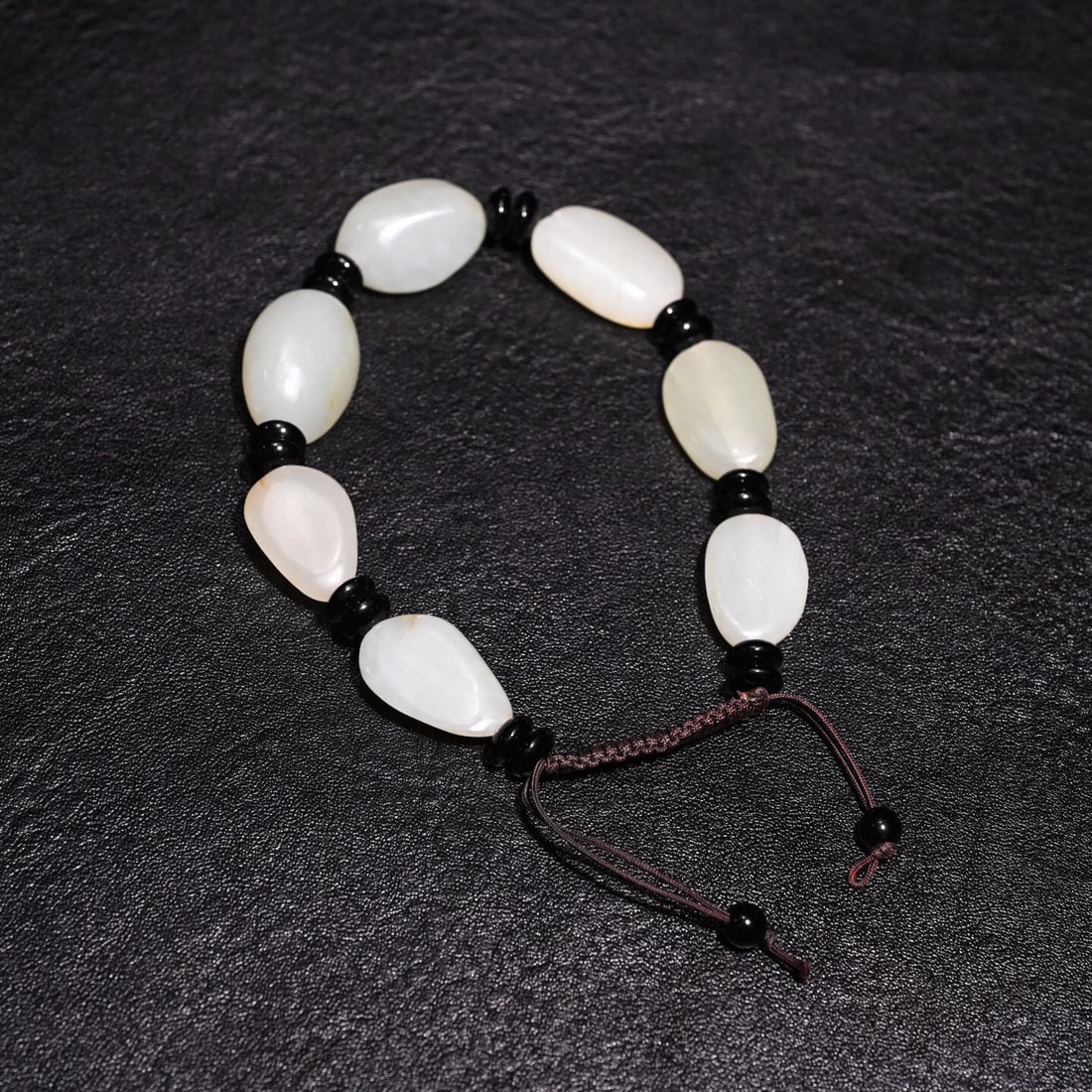 Hetian Jade Seed Material Raw Stone Bracelet (1 of 1)