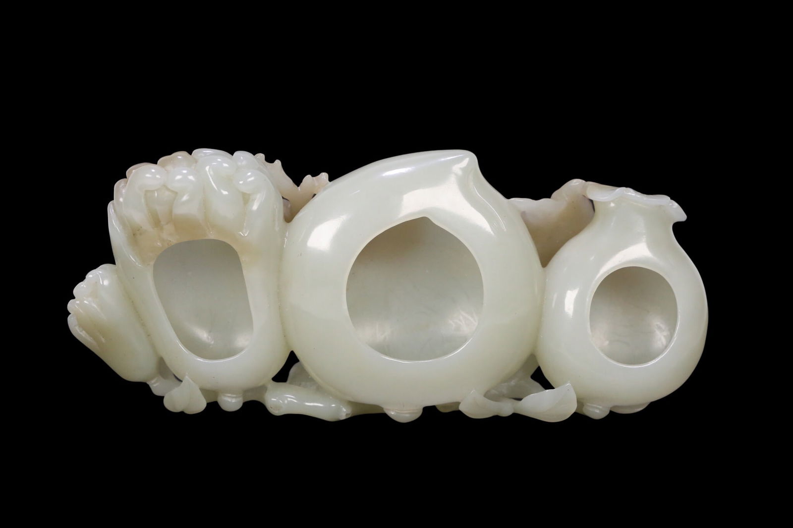 Qing Dynasty Hetian Jade Wash Basin: 16.9*7.3*3.7/261.4g