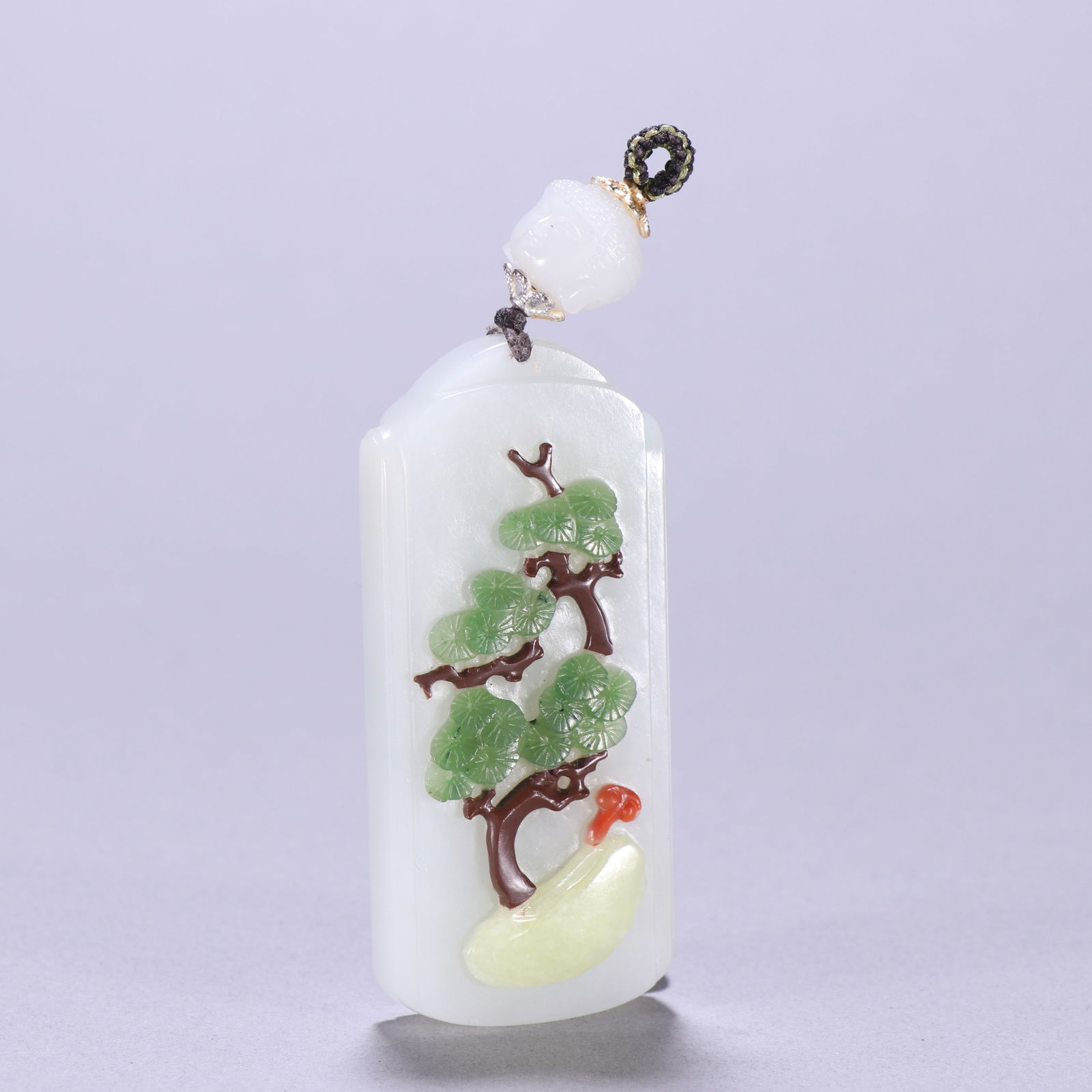 Hotan Jade inlaid with hundreds of treasures: 6.8*3/60g