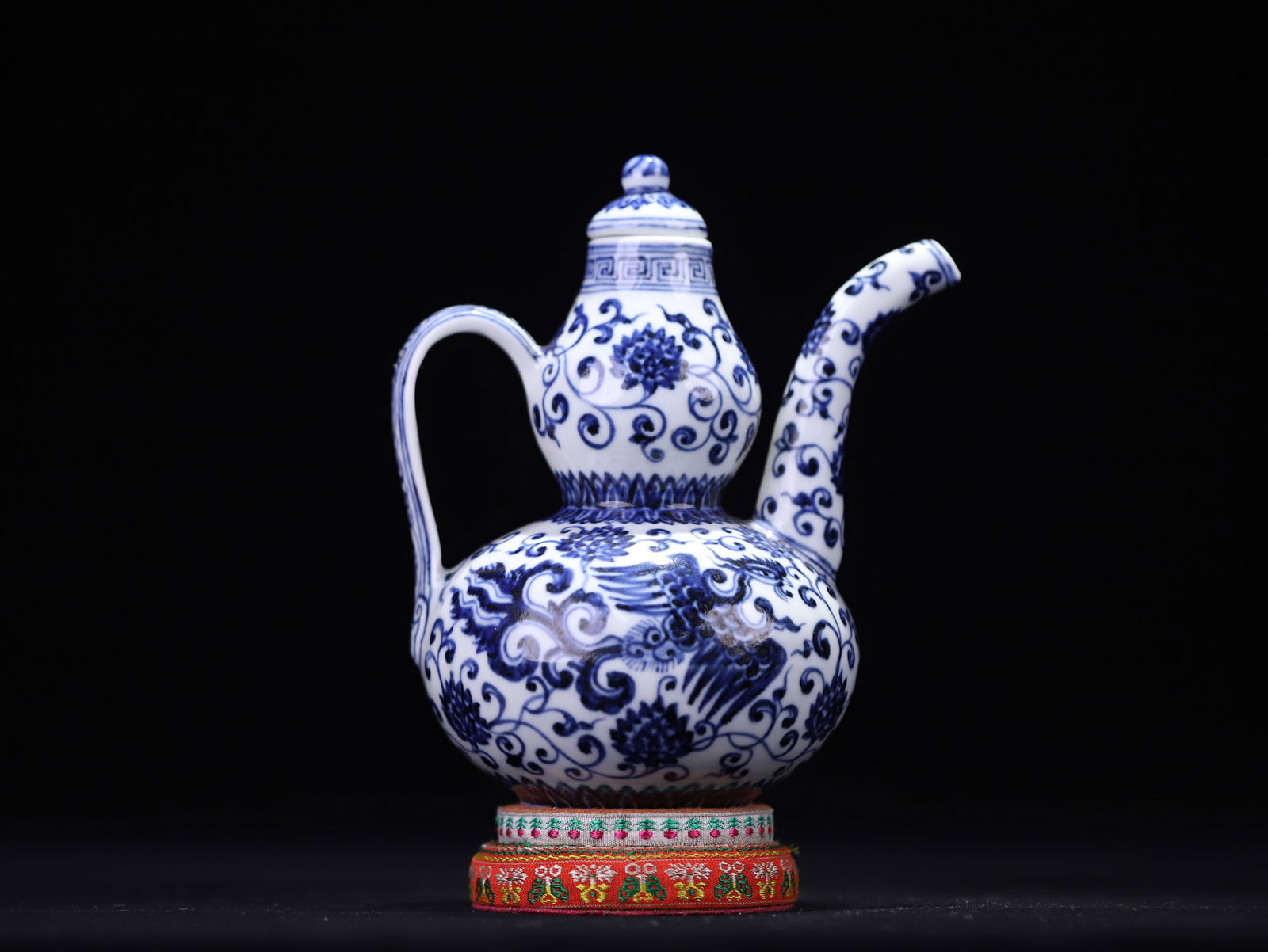 Xuande Mark Blue and White Gourd-Shaped Teapot (1 of 4)
