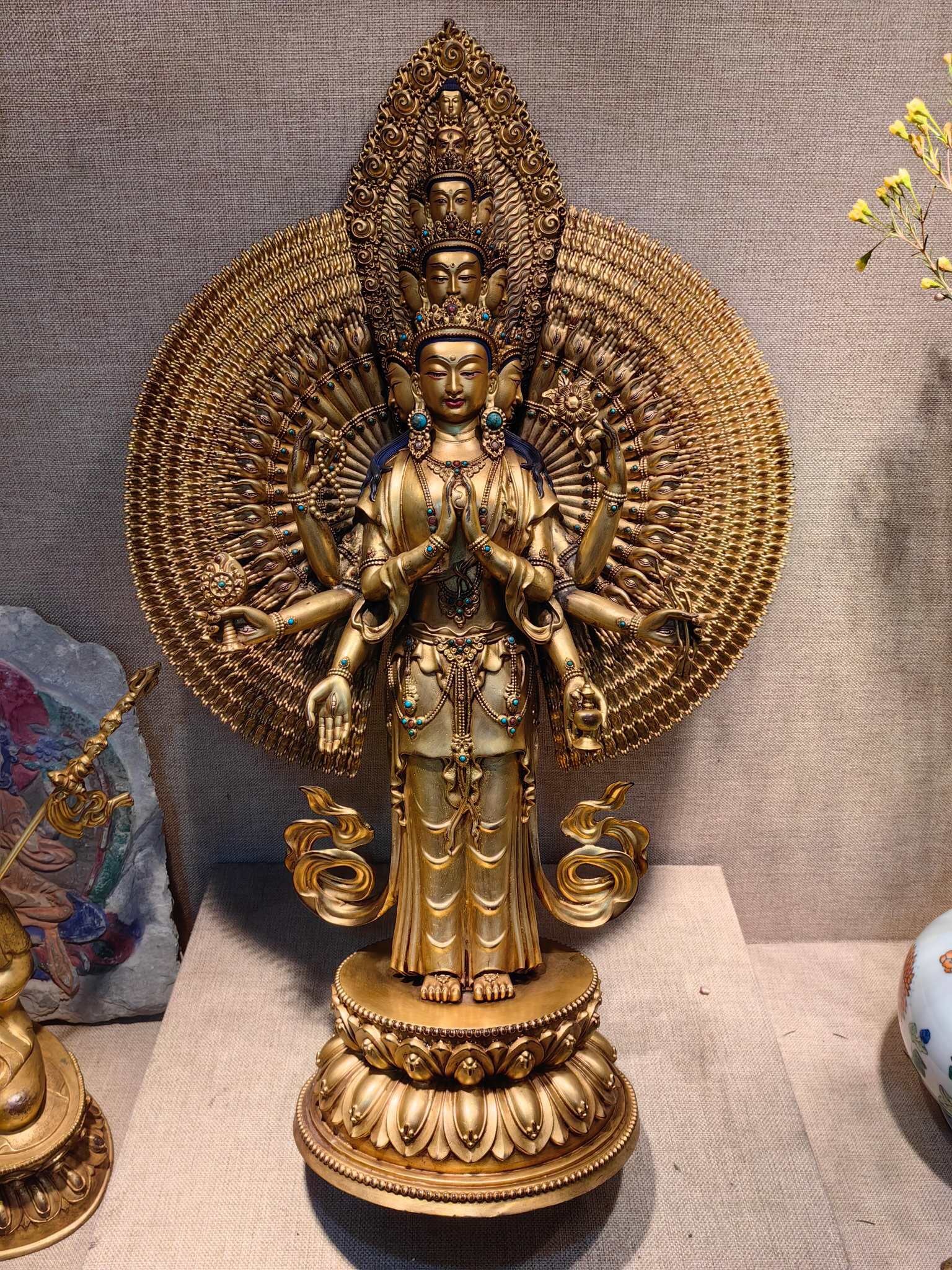 Gilt Bronze Buddha Statue: 60cm