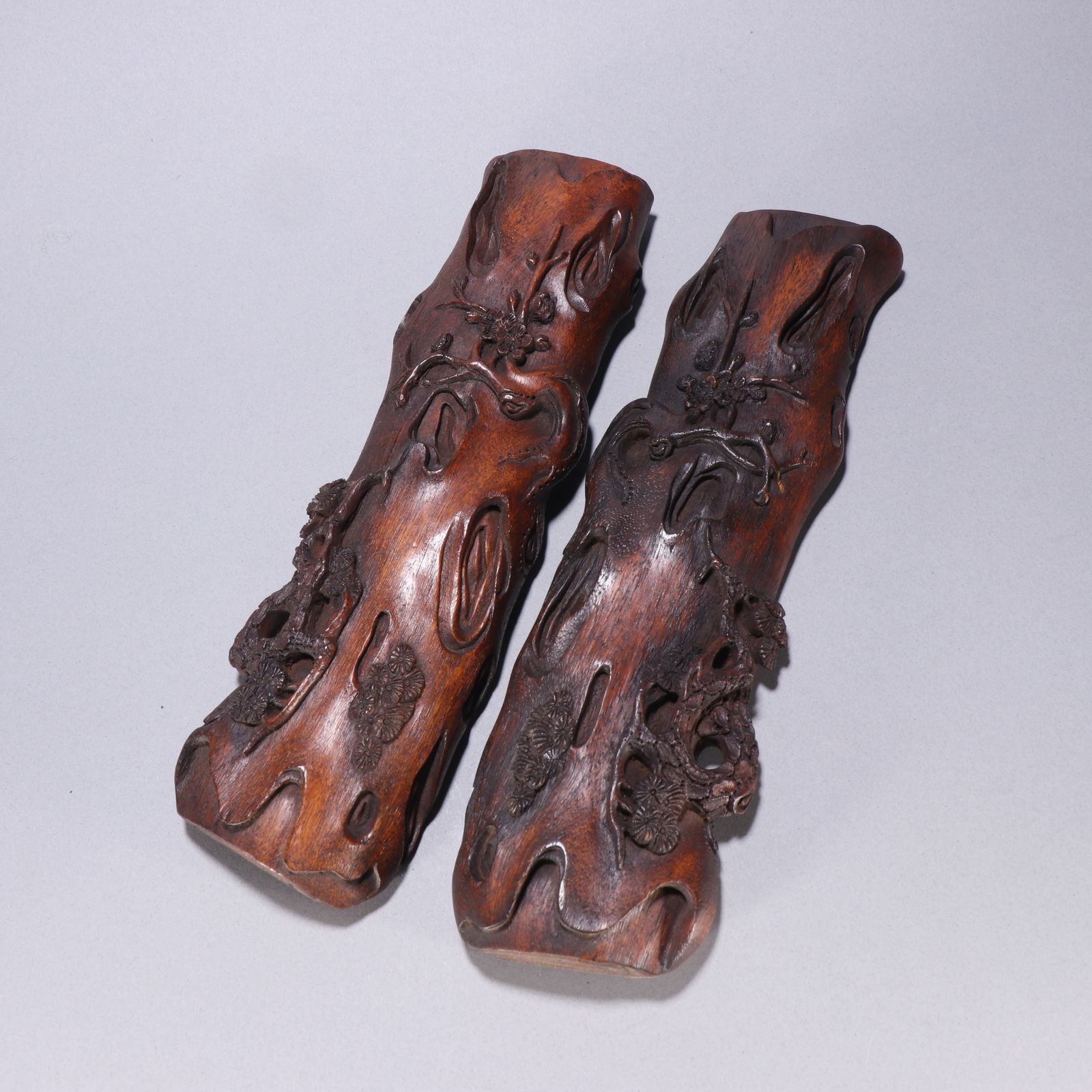 A Pair of Qing Dynasty Agarwood Armrests (1 of 2)