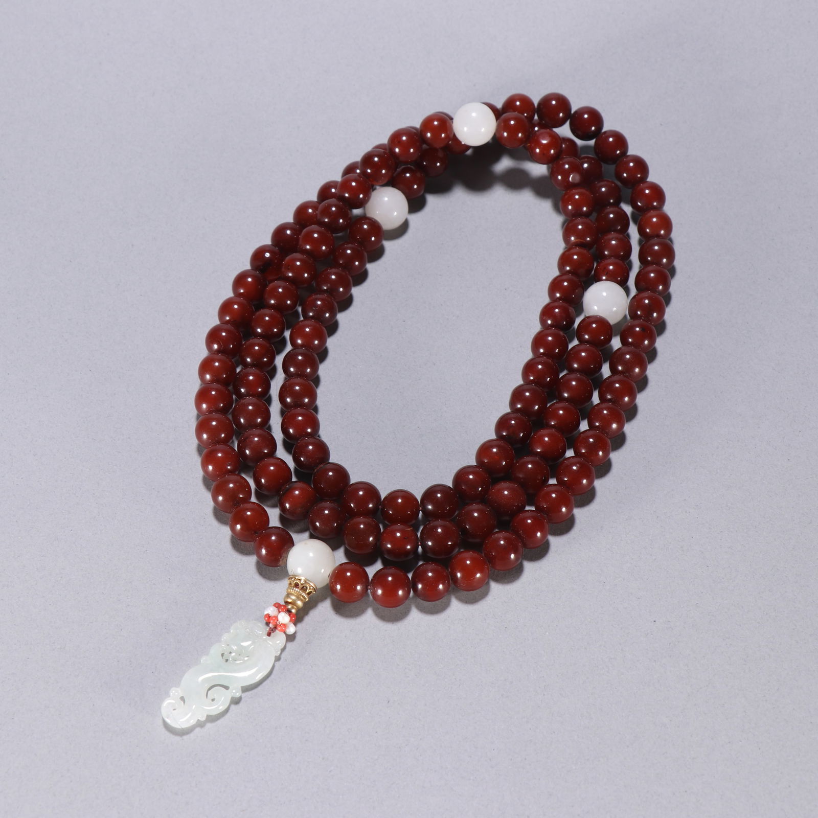 108 Amber Buddha Beads (1 of 1)
