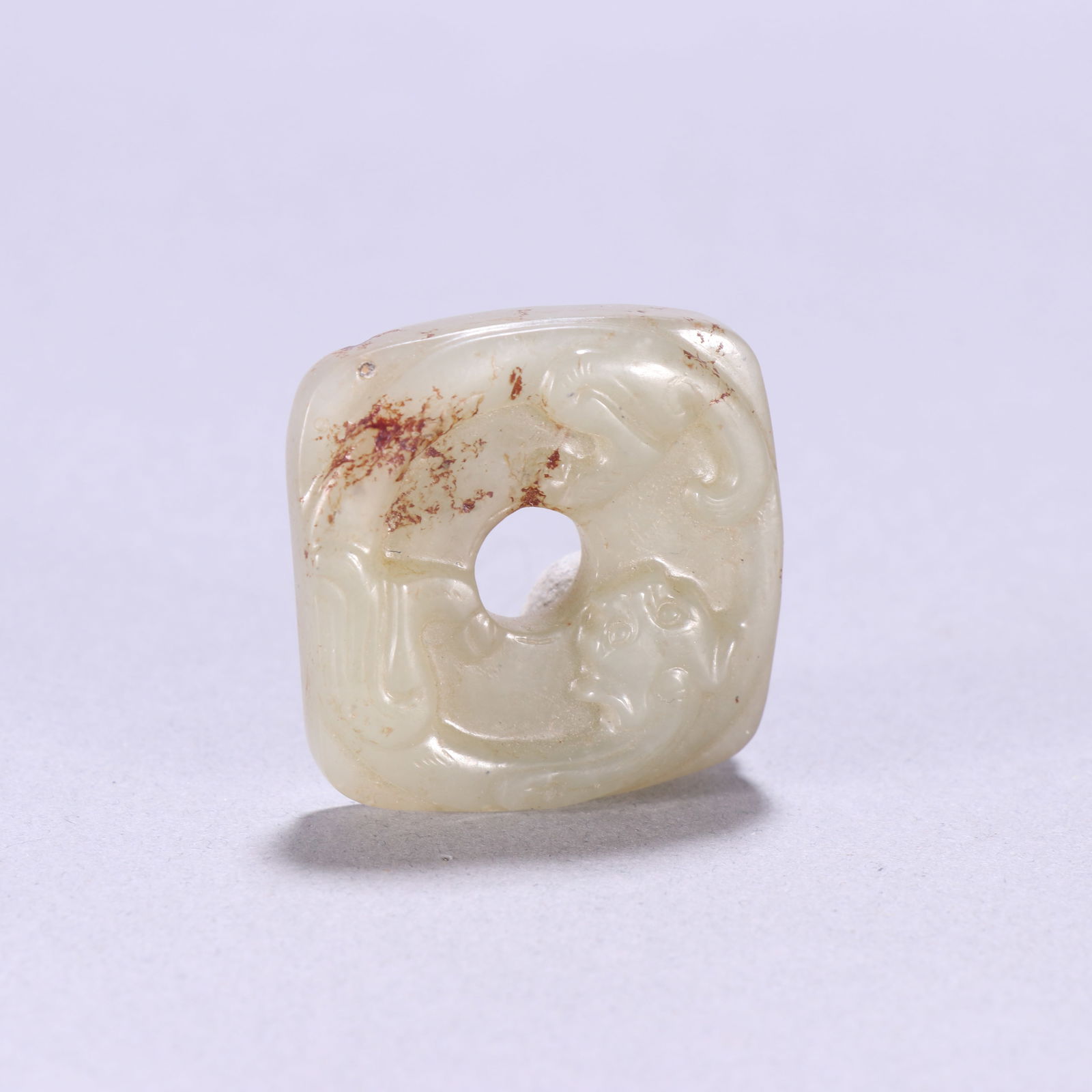 Hetian jade bi: 3.5*3.4/18.2g