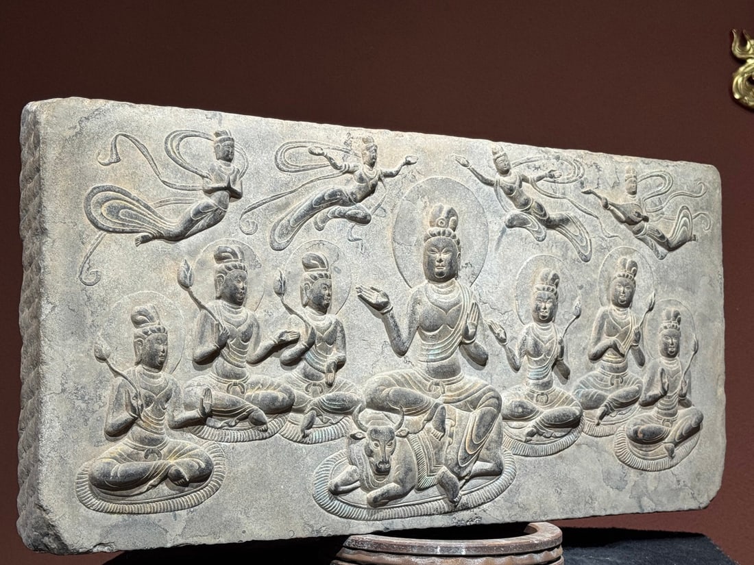 Tang Dynasty bluestone Buddha plaque (1 of 2)
