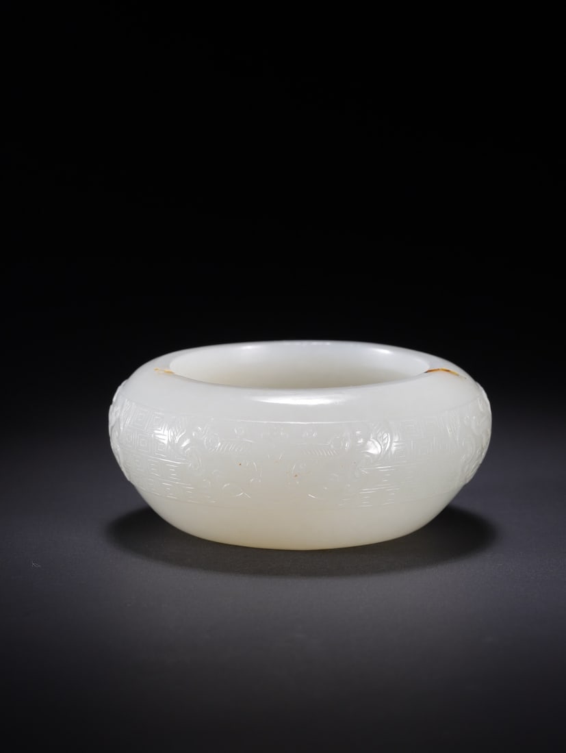 Qing Dynasty Hetian jade water dropper: 6.8*3/128.3g