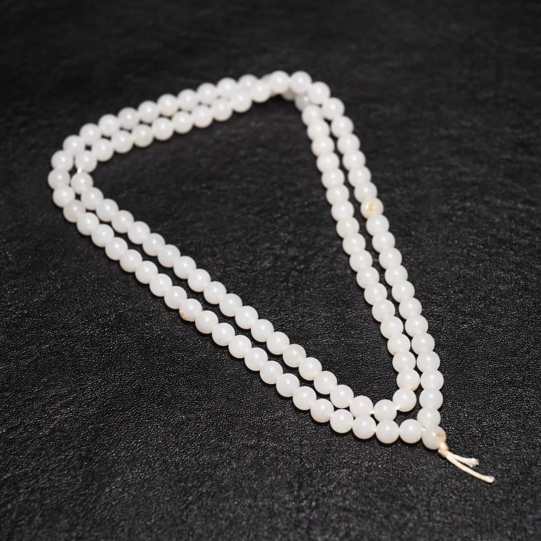 Hetian jade pebble 108-bead Buddhist prayer beads (1 of 1)