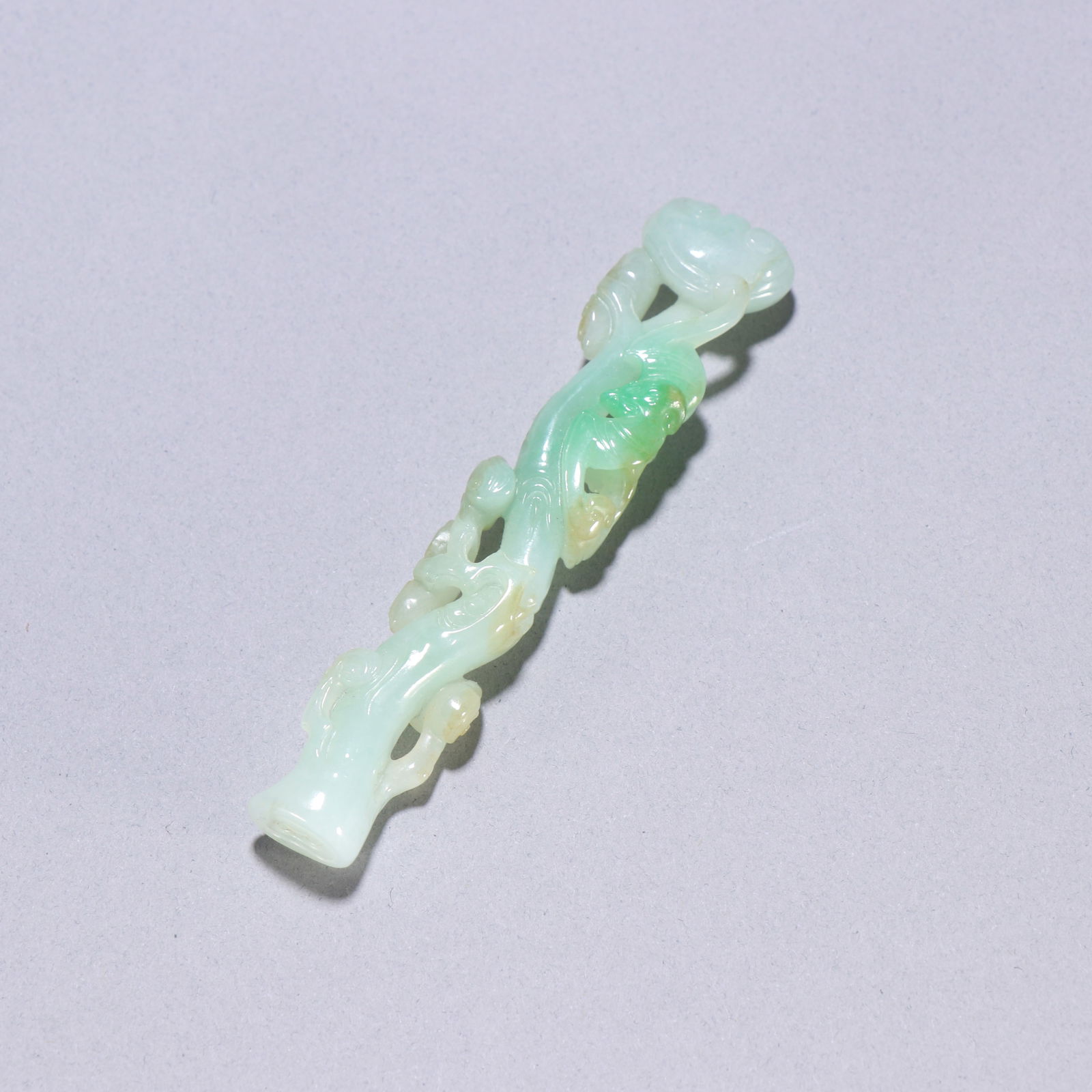 Qing Dynasty Jadeite Ruyi Handle (1 of 2)