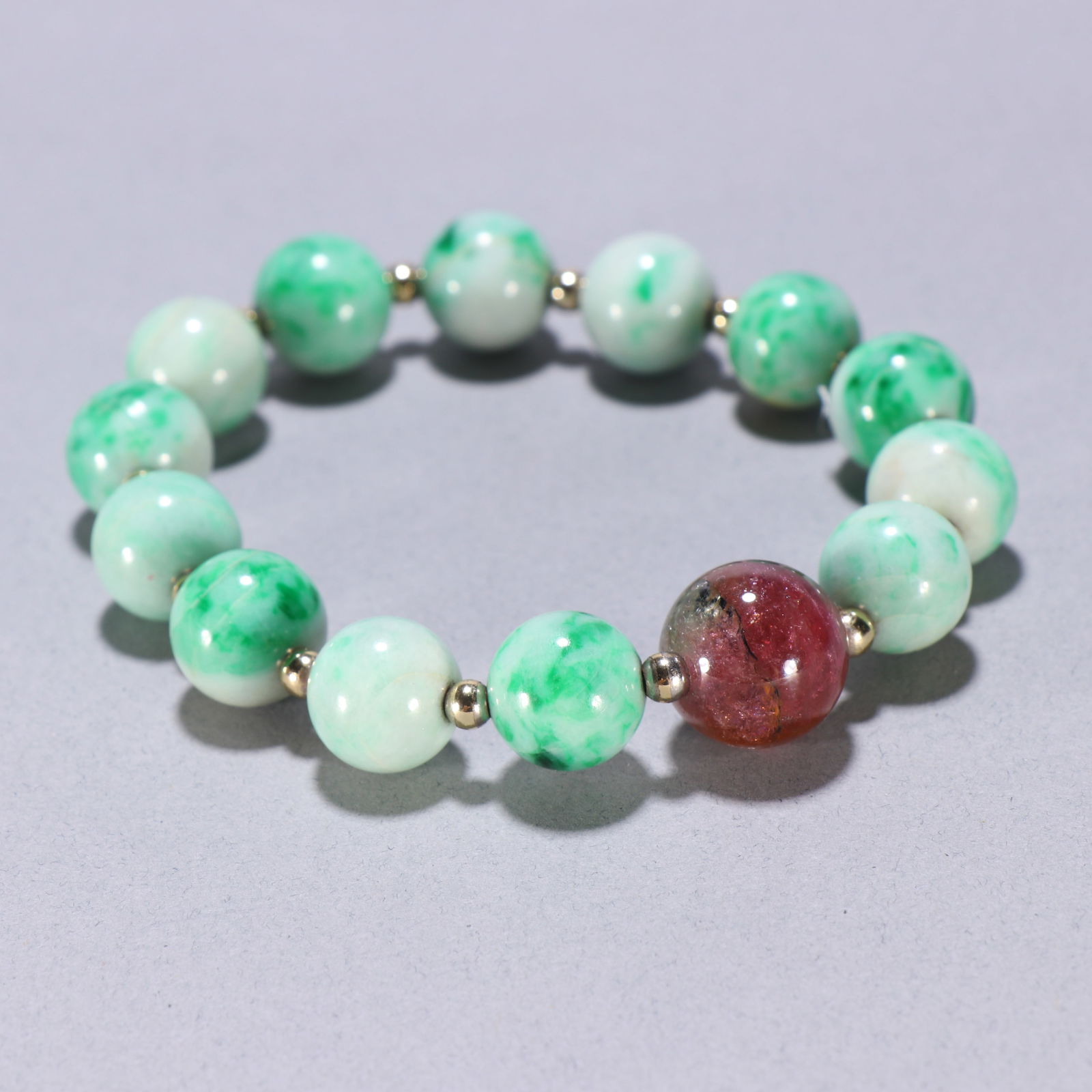 Qing Dynasty Jadeite Bracelet: 1.2/47.6g