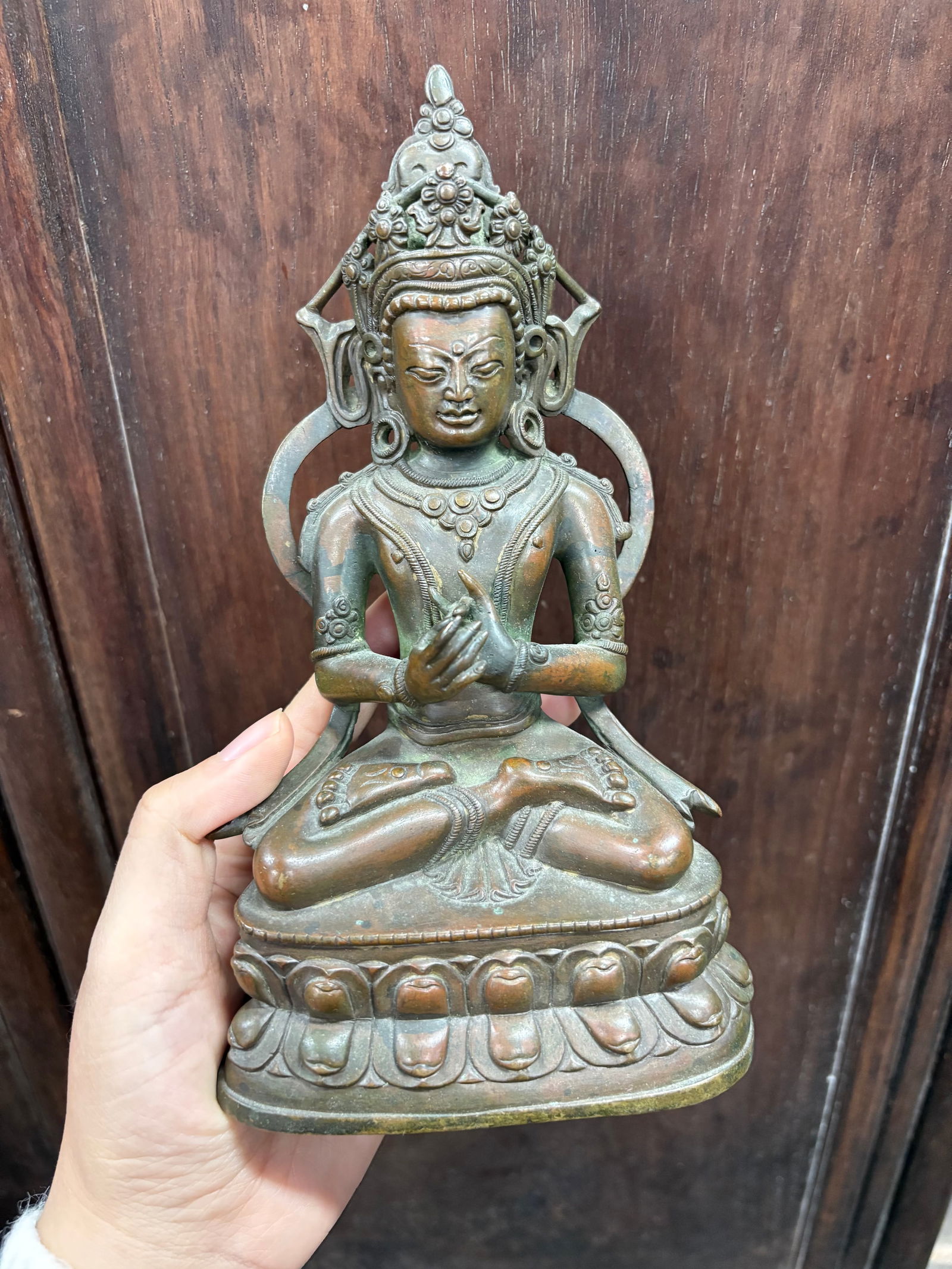Qing Dynasty Tibetan Buddhist Bronze Buddha Statue (1 of 1)