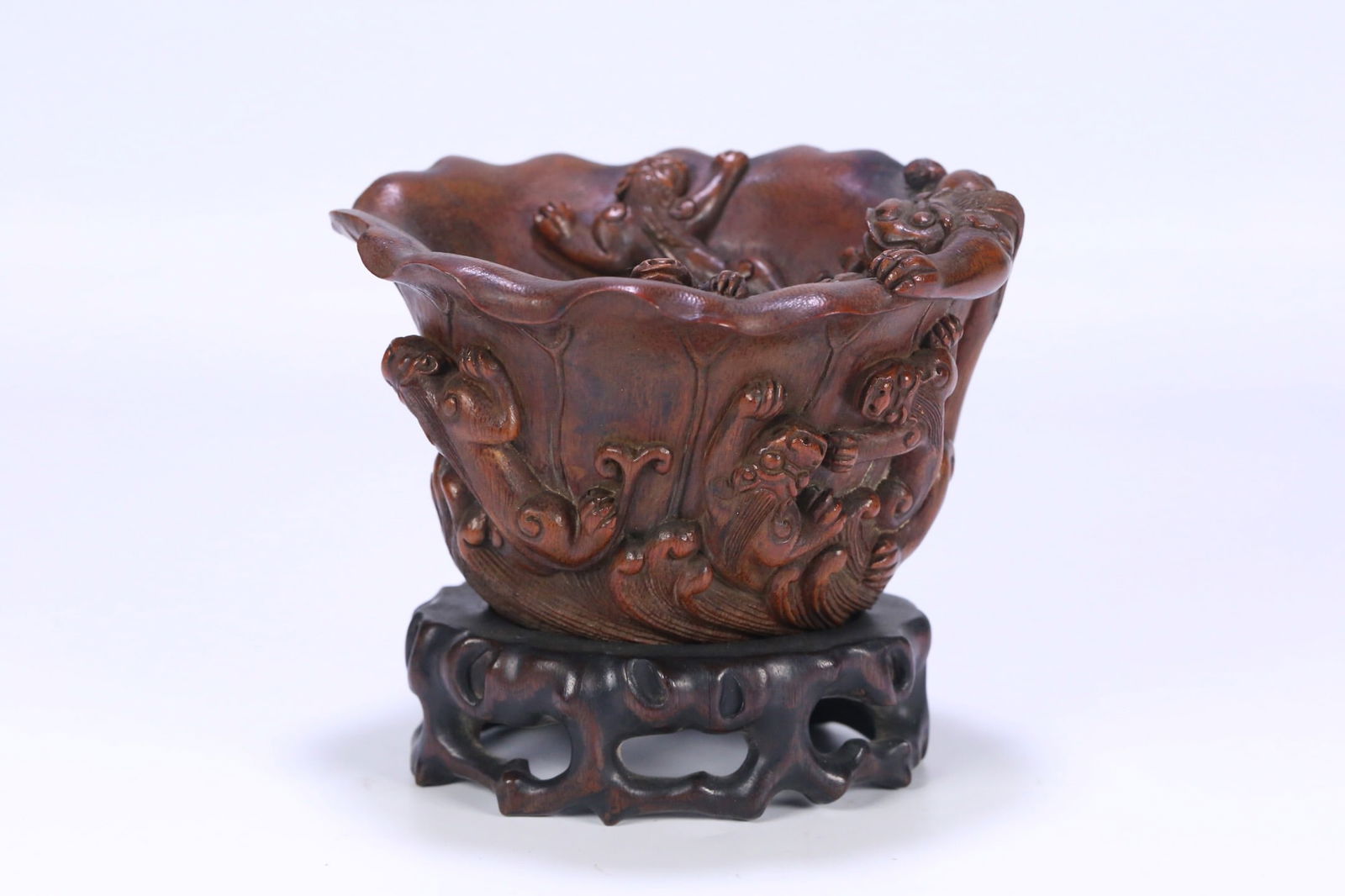 Bamboo Root Carved Cup (1 of 3)