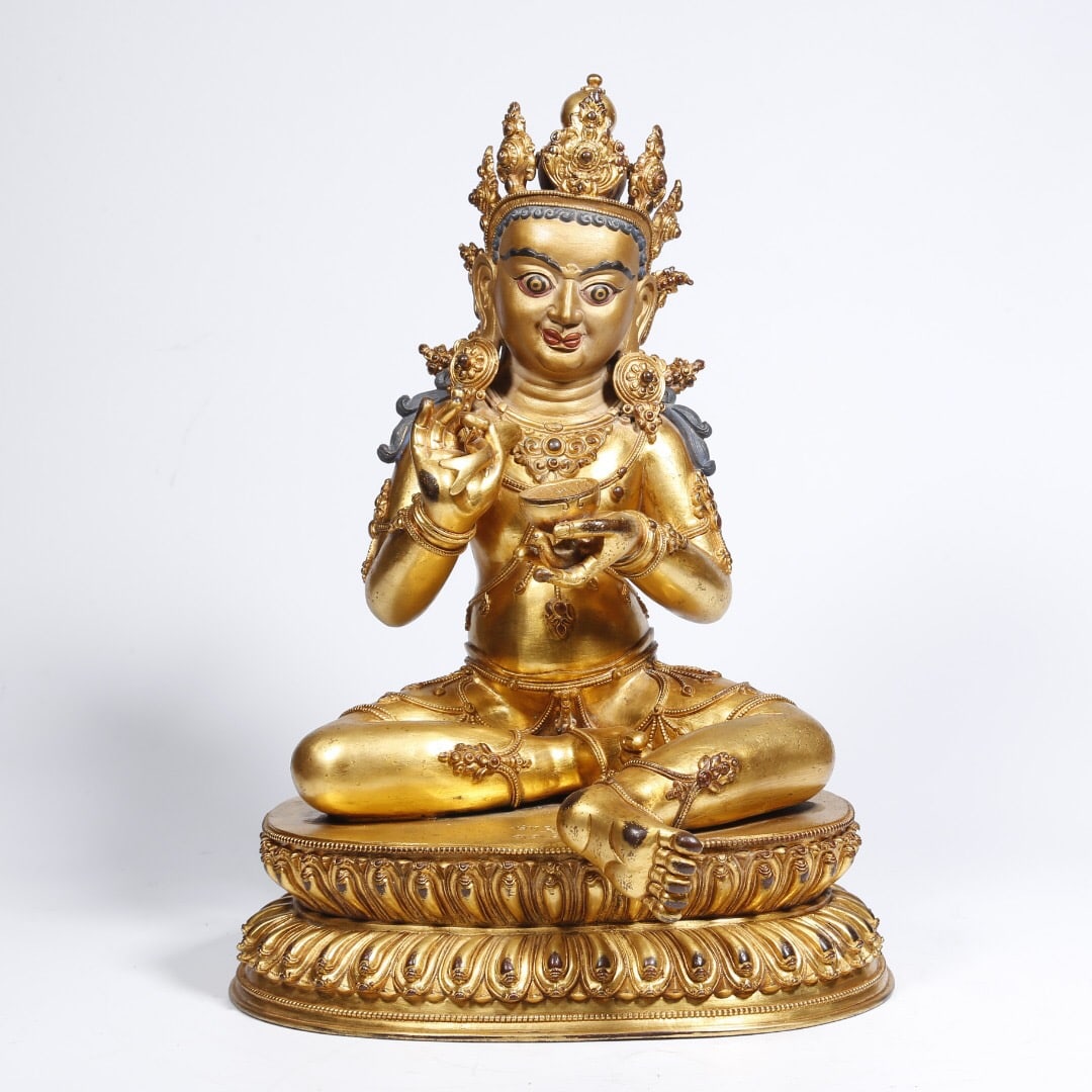 Gilt Bronze Deity Statue (1 of 2)