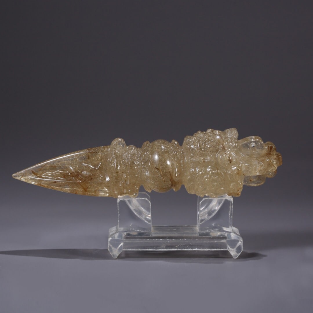 Crystal Vajra Ritual Implement: 19.5*5/375g