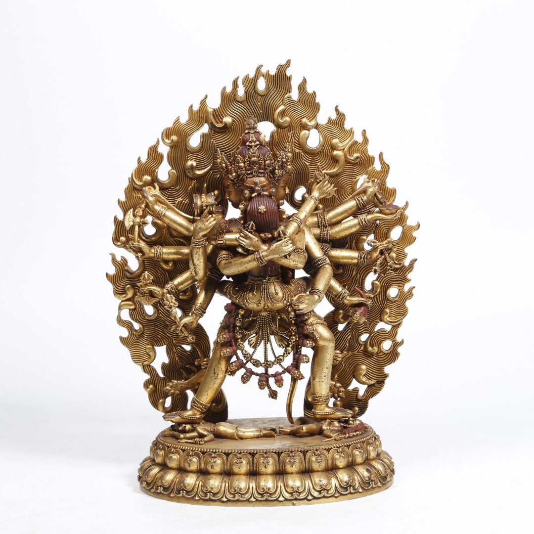 Gilt Bronze Deity Statue (1 of 1)