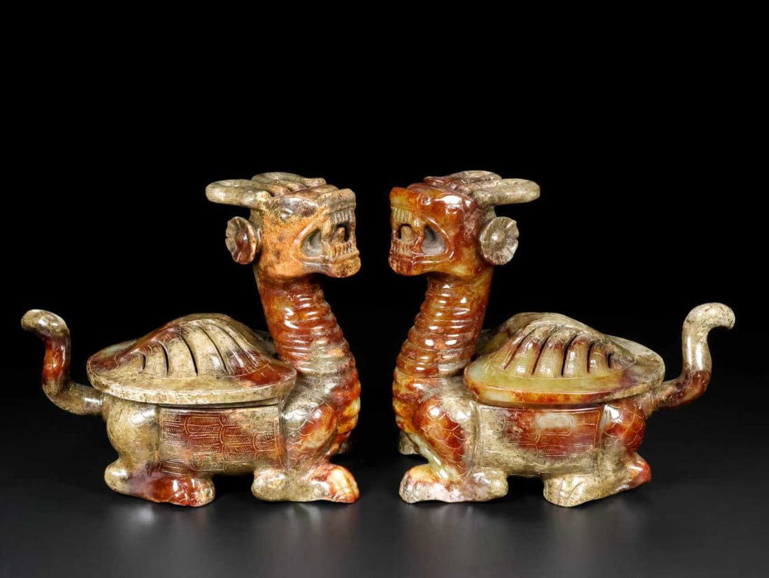 Hetian Jade Incense Burner: 16*10*14/2190.9g