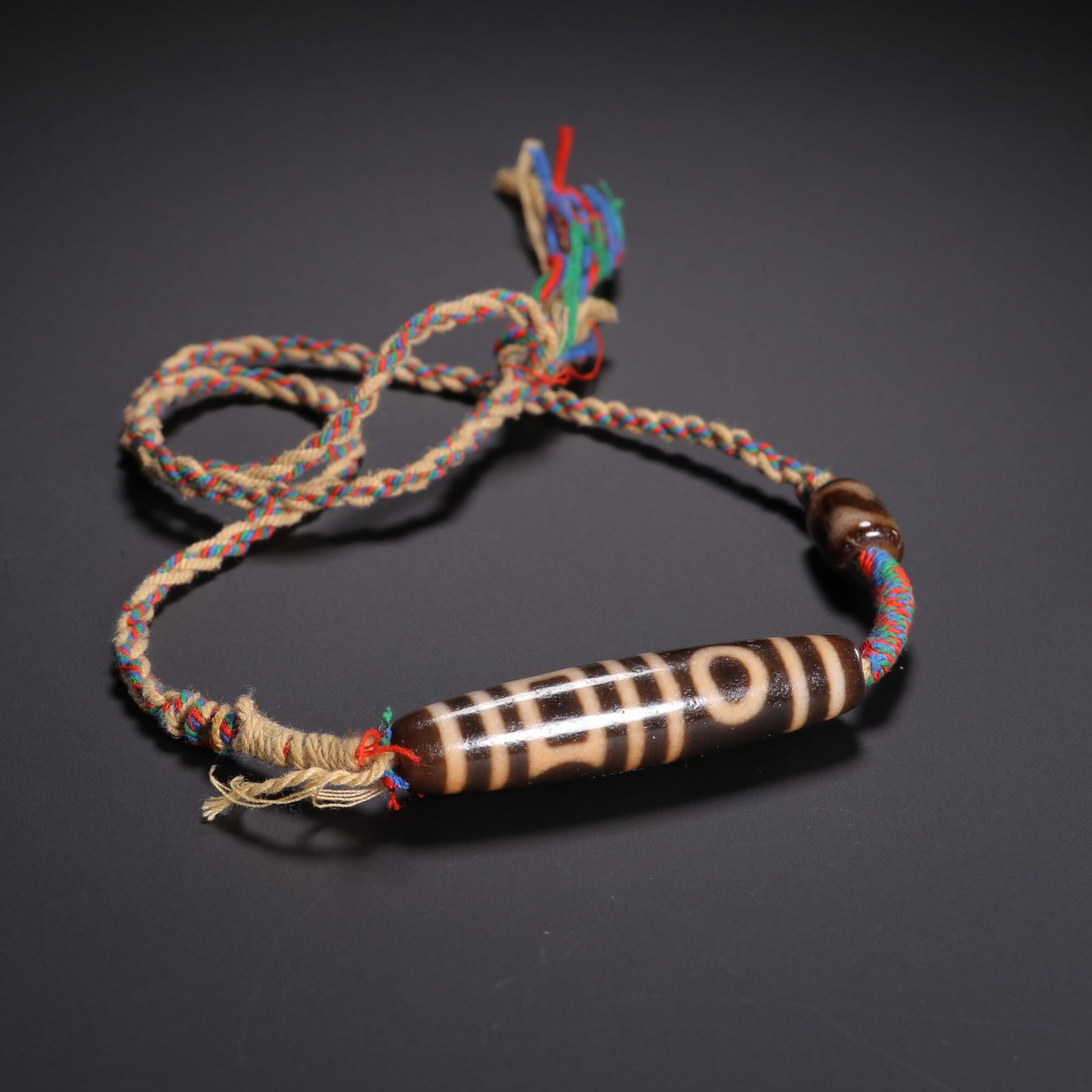 Tibetan Agate Double Heaven and Earth Dzi Bead (1 of 1)